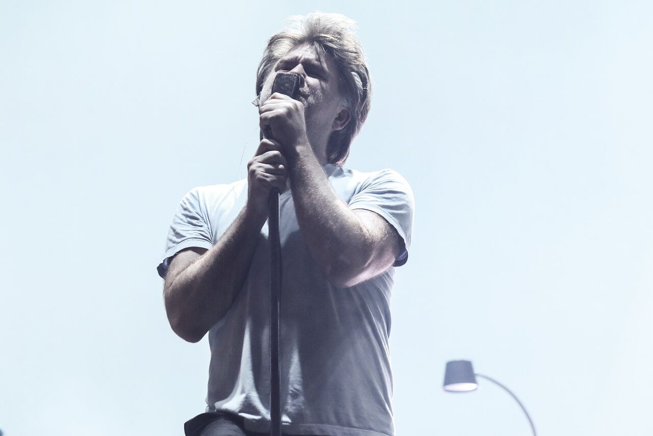 James Murphy à frente do LCD Soundsystem no Lollapalooza 2018