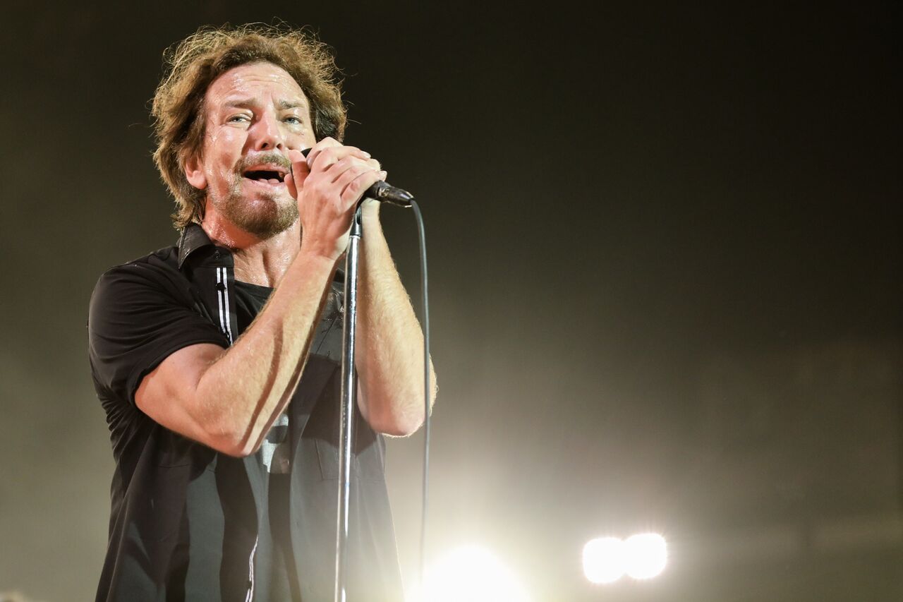 Eddie Vedder, do Pearl Jam, no Lollapalooza 2018