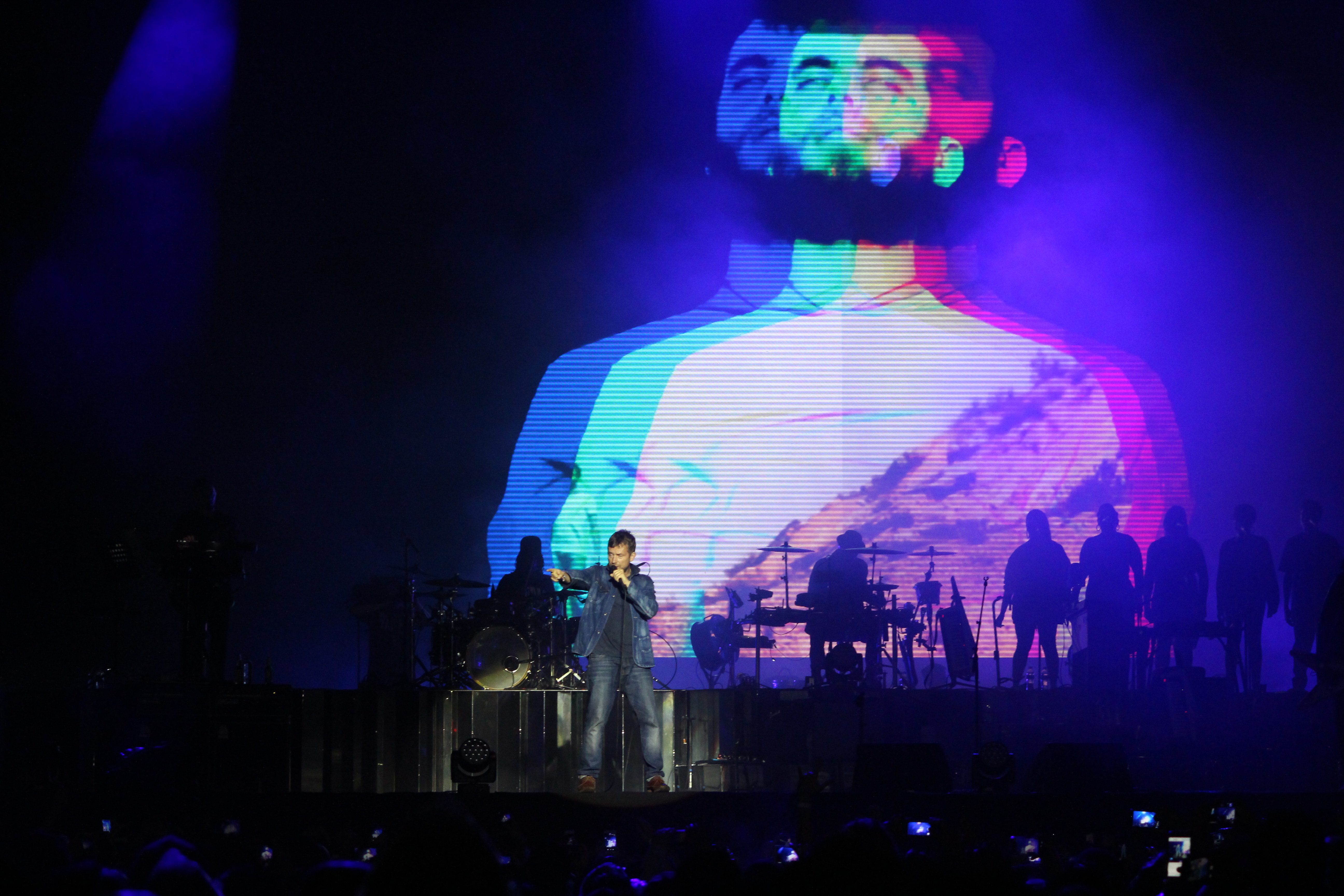 Gorillaz no Jockey Club, em SP, em 30 de março de 2018