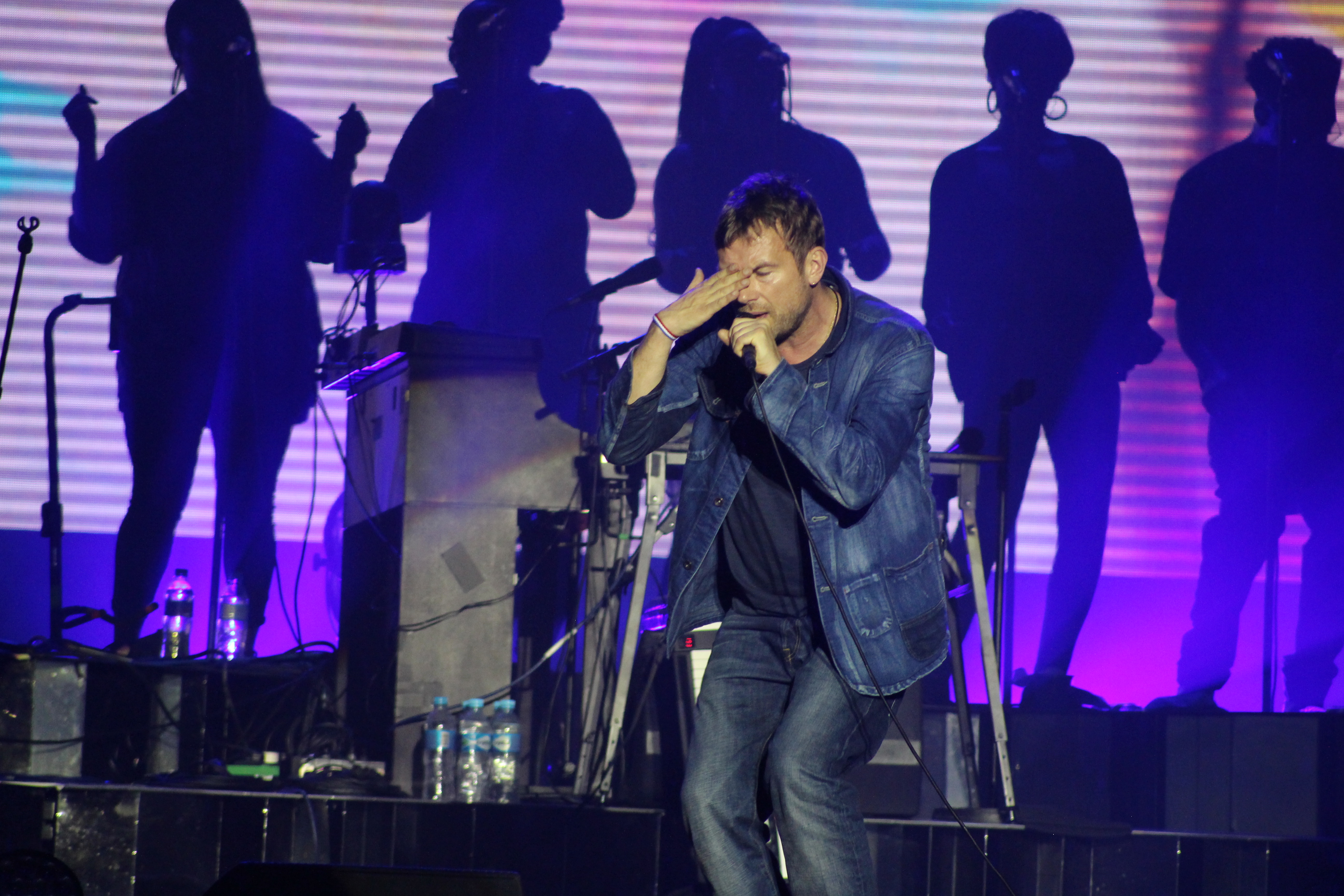 Gorillaz no Jockey Club, em SP, em 30 de março de 2018