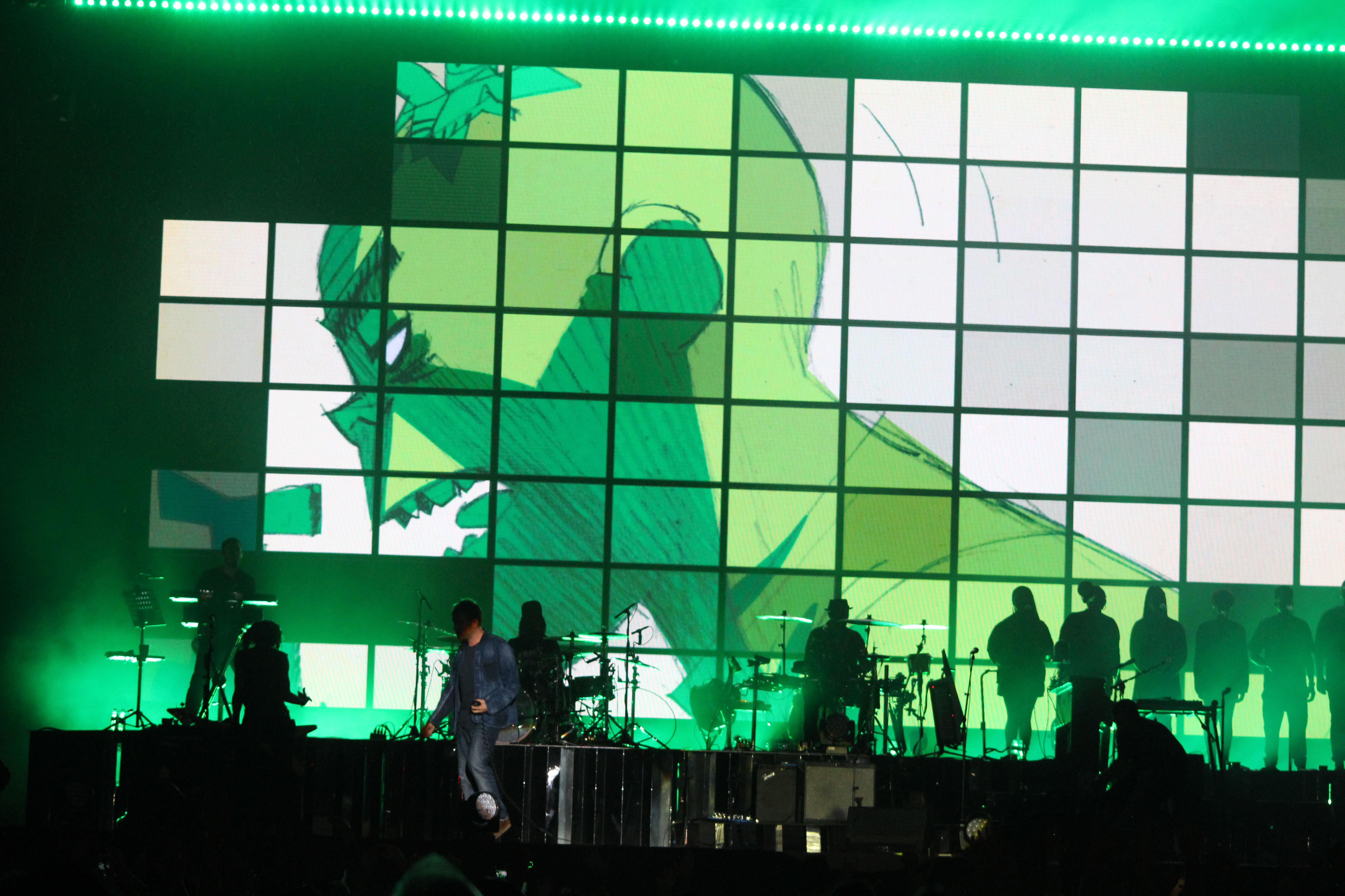 Gorillaz no Jockey Club, em SP, em 30 de março de 2018