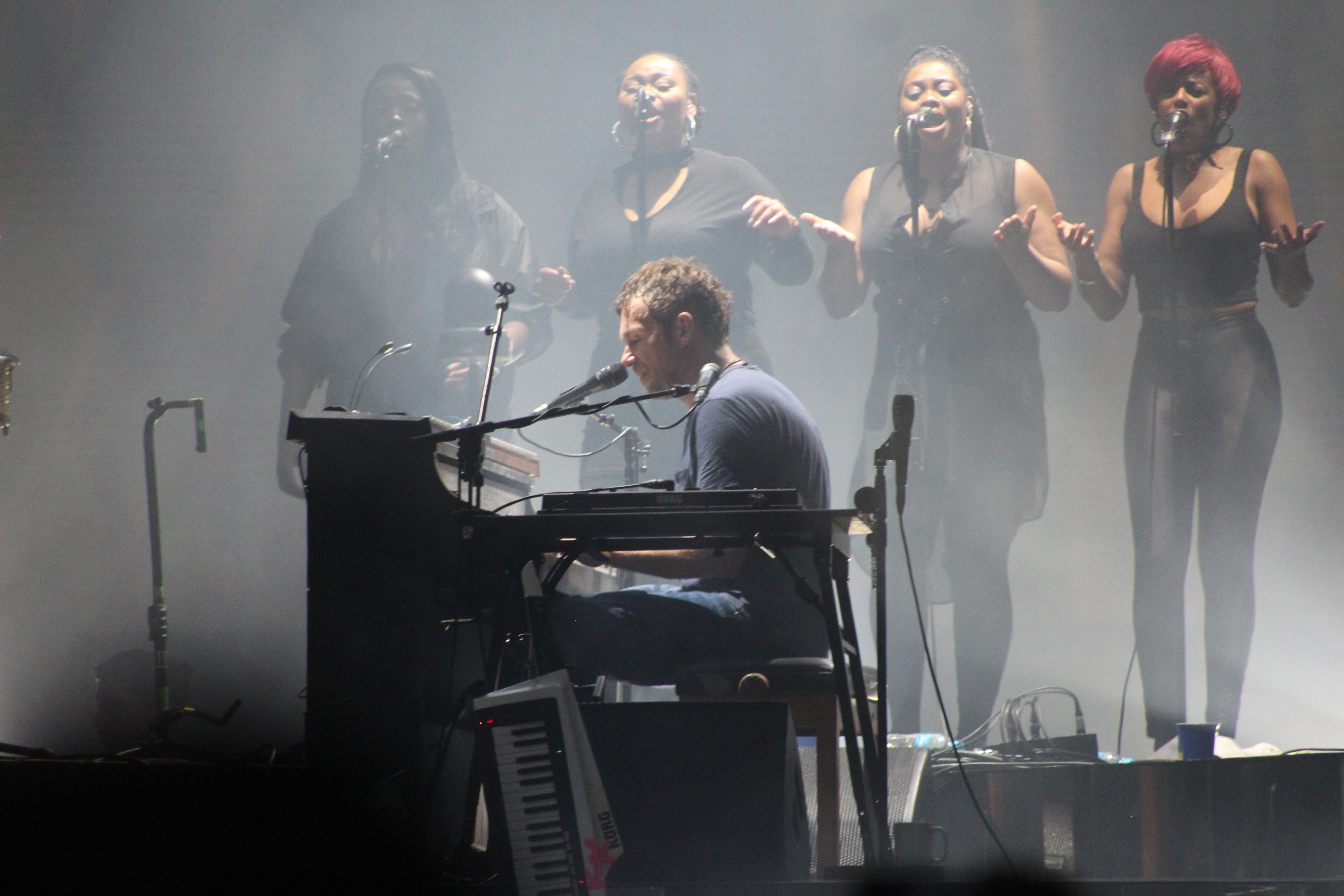 Gorillaz no Jockey Club, em SP, em 30 de março de 2018