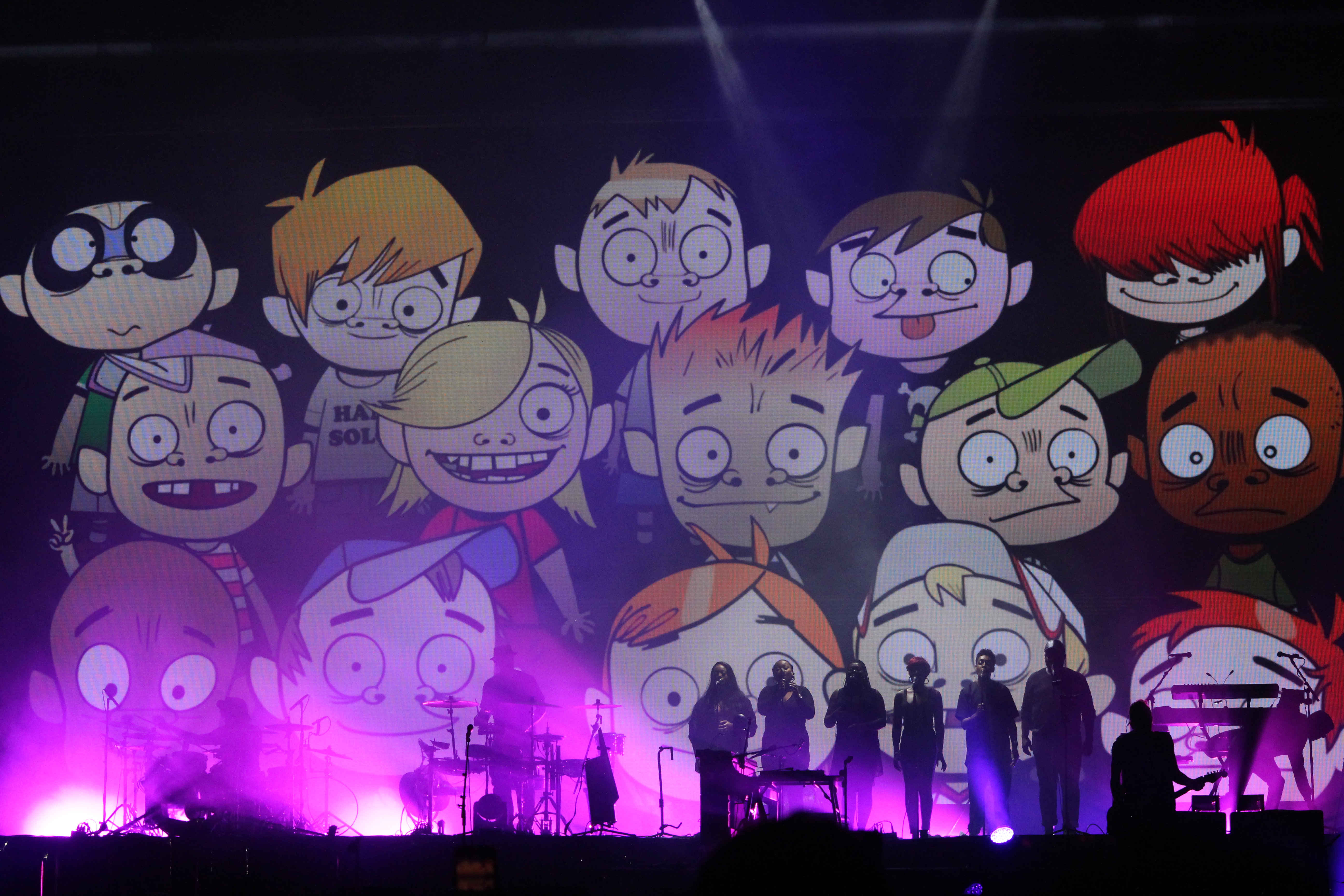 Gorillaz no Jockey Club, em SP, em 30 de março de 2018