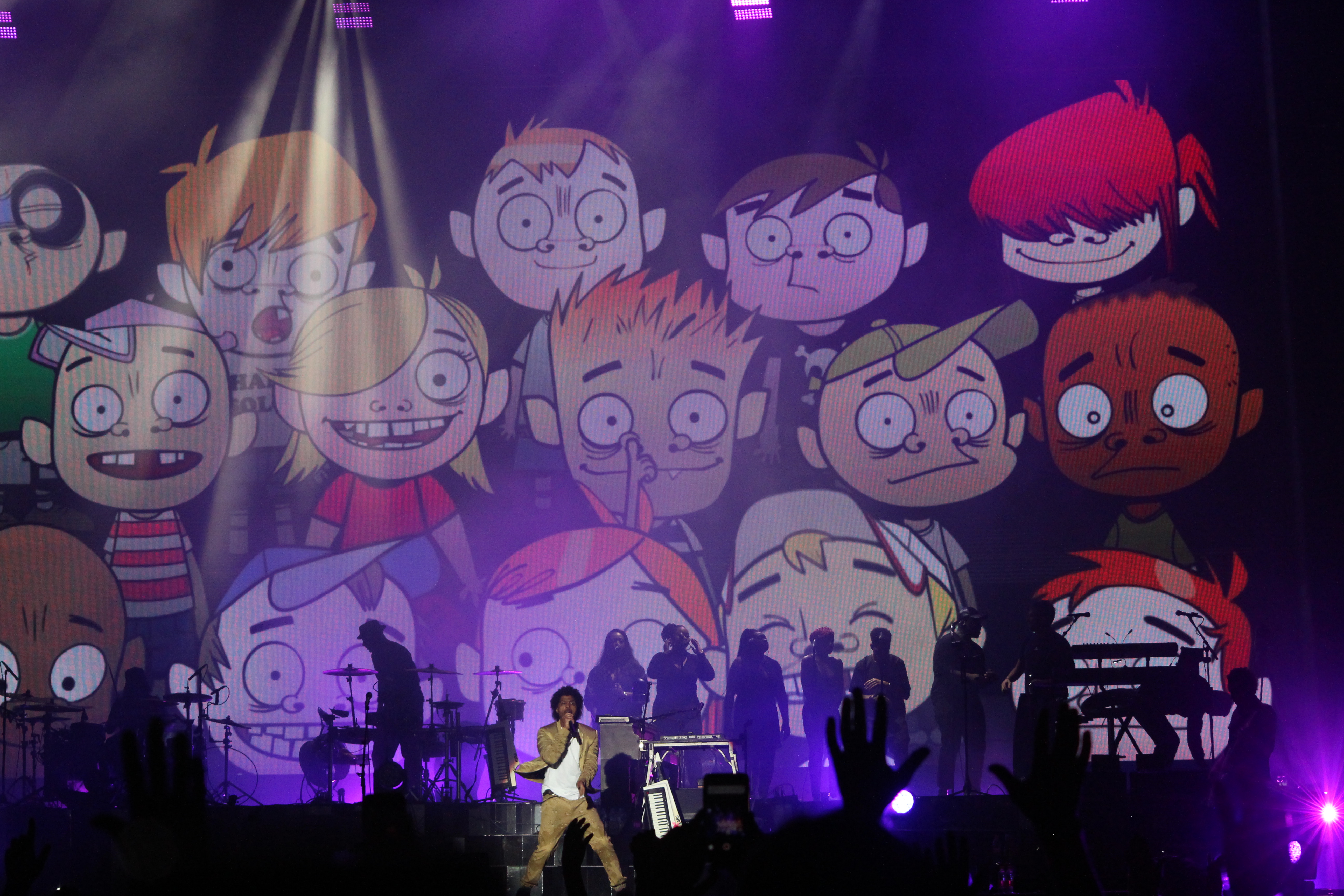 Gorillaz no Jockey Club, em SP, em 30 de março de 2018