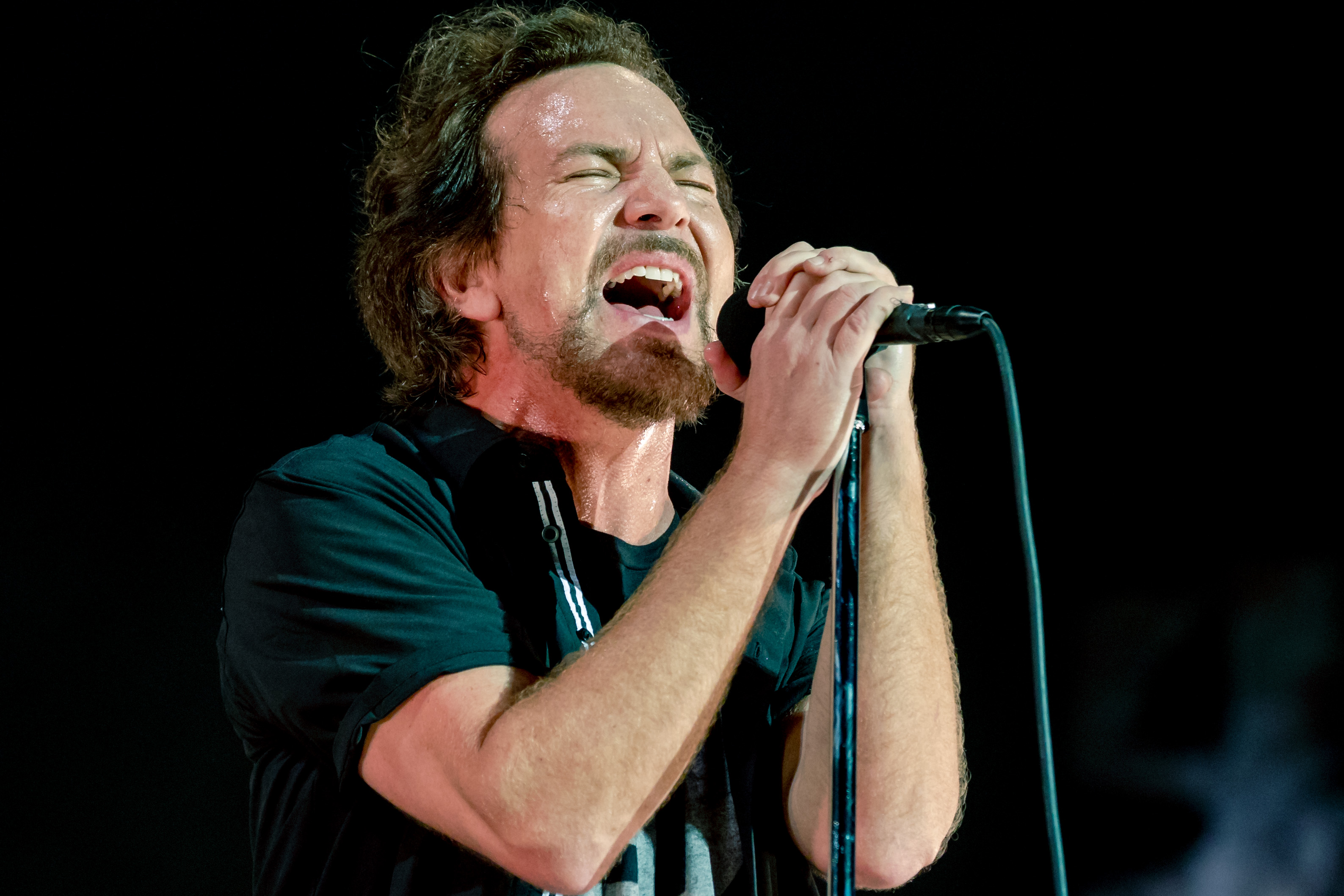 Eddie Vedder, do Pearl Jam, no Lollapalooza 2018