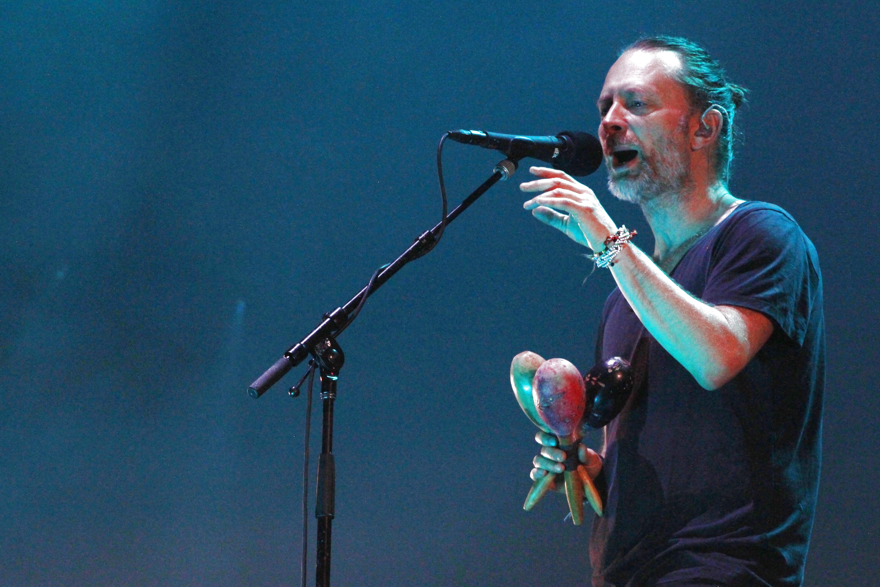 Radiohead durante show em São Paulo