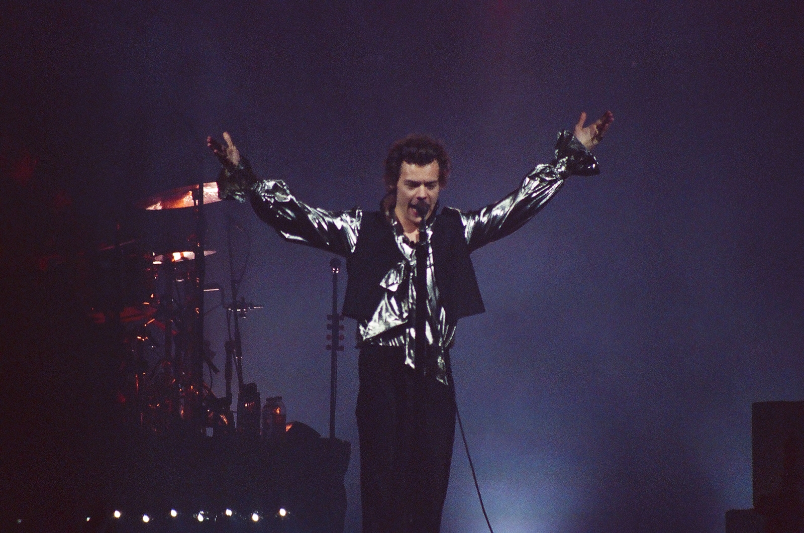 Harry Styles durante show no Espaço das Américas, em São Paulo