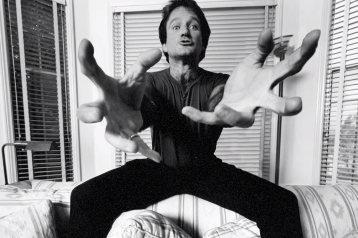 Robin Williams em foto presente no trailer do documentário Come Inside My Mind, de 2018