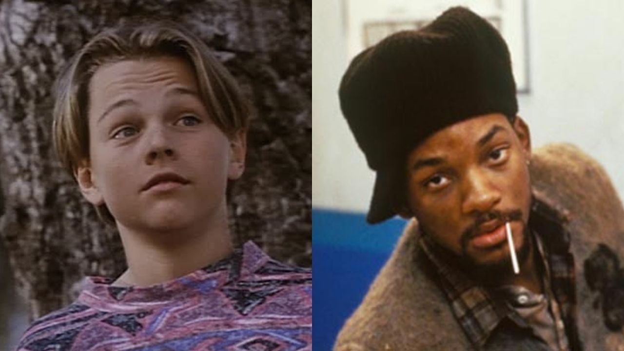 Leonardo DiCaprio em Criaturas 3 (1991) (Foto: Divulgação) e Will Smith em A Lei de Cada Dia (1991) (Foto: Reprodução)