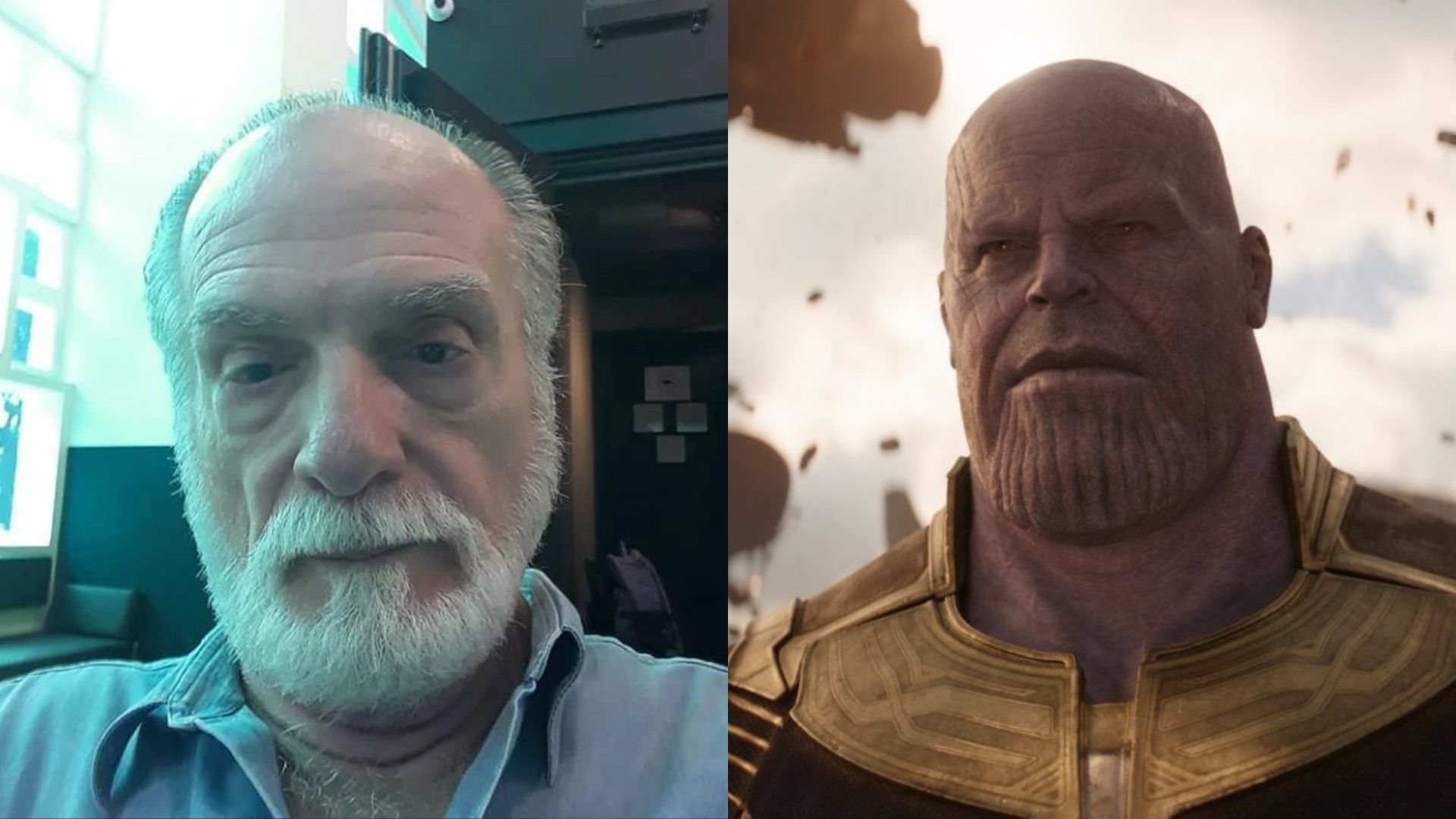 Montagem de Leonardo José e personagem Thanos (Foto: Reprodução)