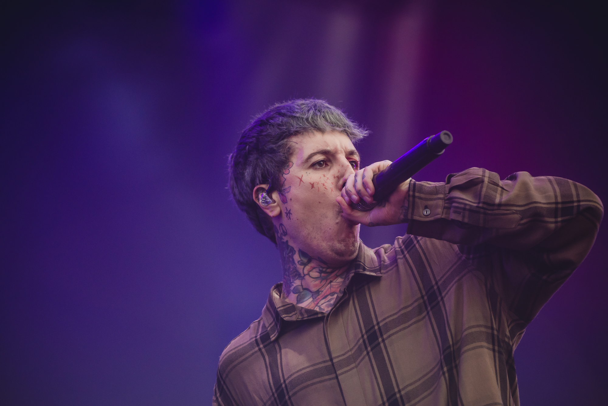 Olliver Syker, vocalista do Bring Me The Horizon (Foto:Camila Cara)