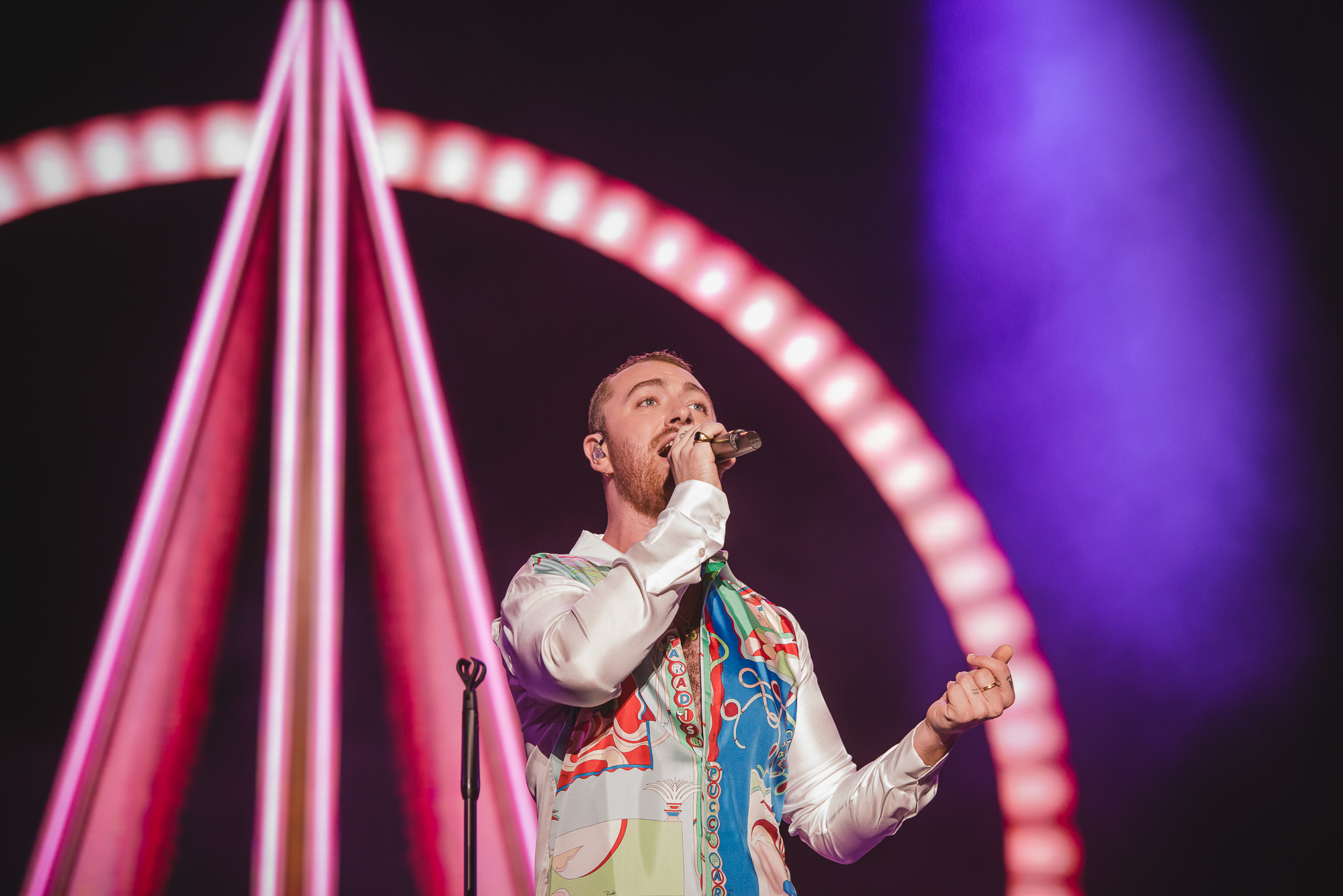 Sam Smith no palco Onix do Lollapalooza 2019 (Foto: Camila Cara)