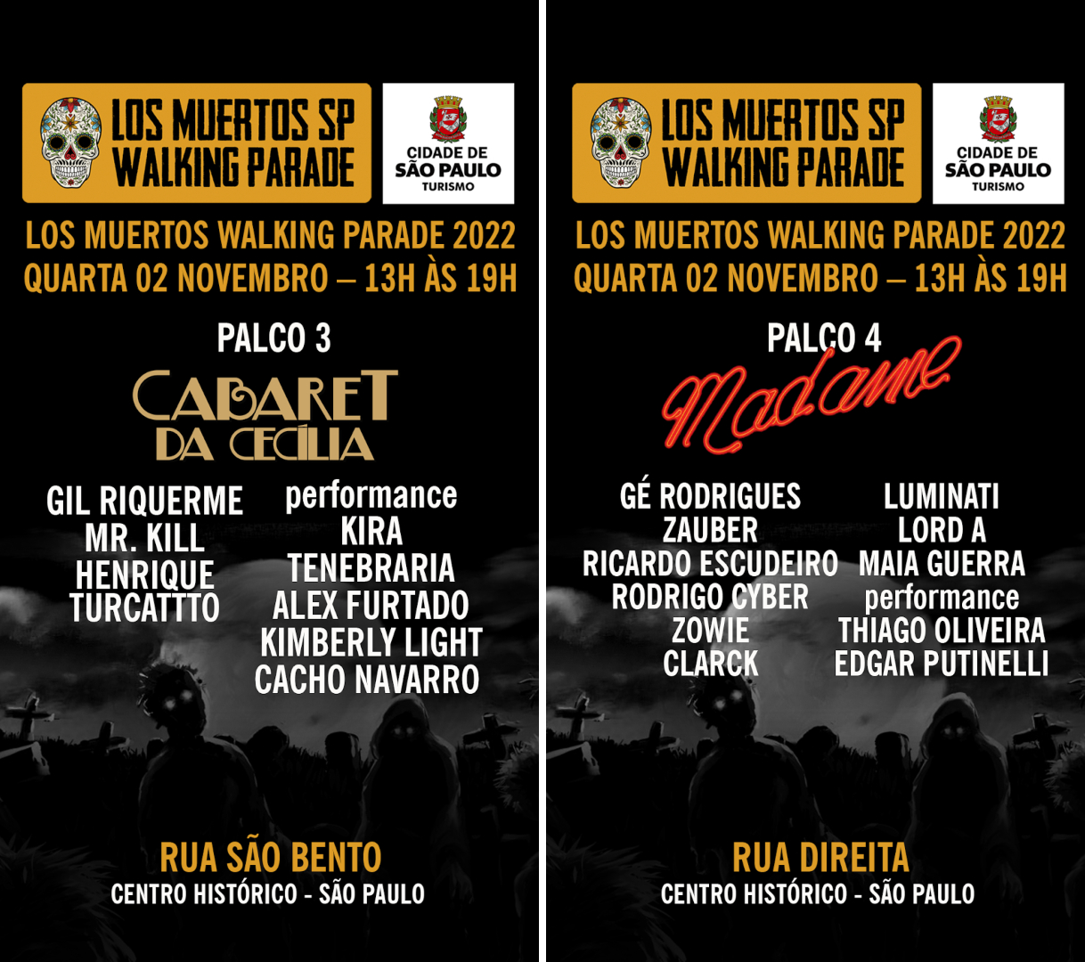 Los Muertos SP Walking Parade programação