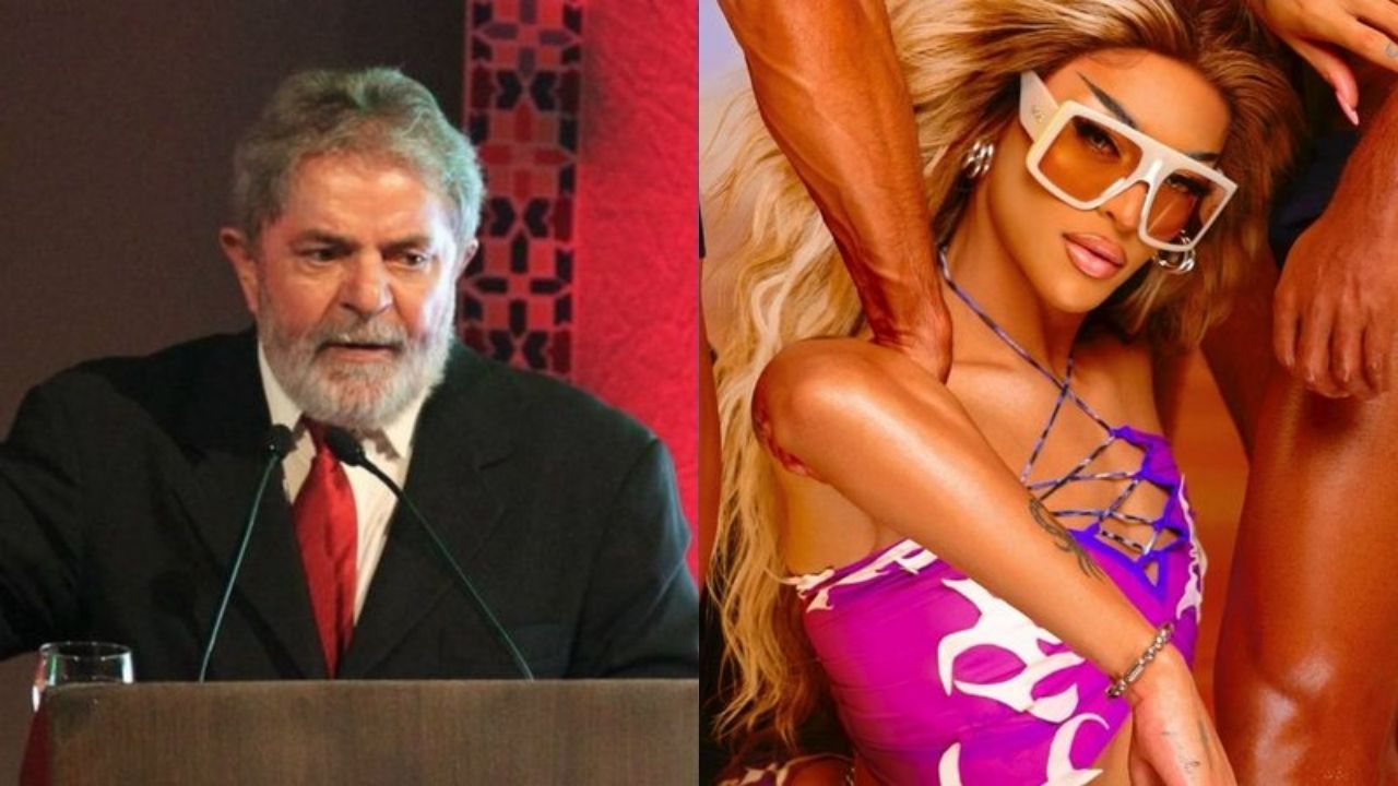 Luiz Inácio Lula da Silva (Foto: AP/Eliária Andrade /Agência o Globo/ GDA) e Pabllo Vittar na capa de Batidão Tropical (Foto: Reprodução /Twitter)