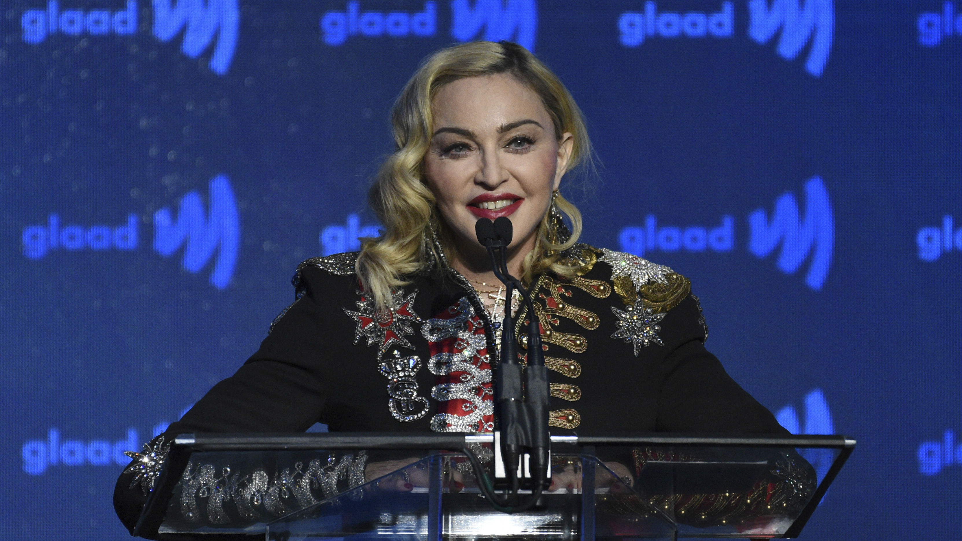 Madonna no GLAAD Media Awards (Foto:Evan Agostini/Invision/AP)
