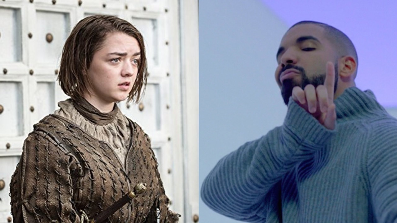 Maisie Williams caracterizada como Drake e Arya (Fotos: Reprodução)