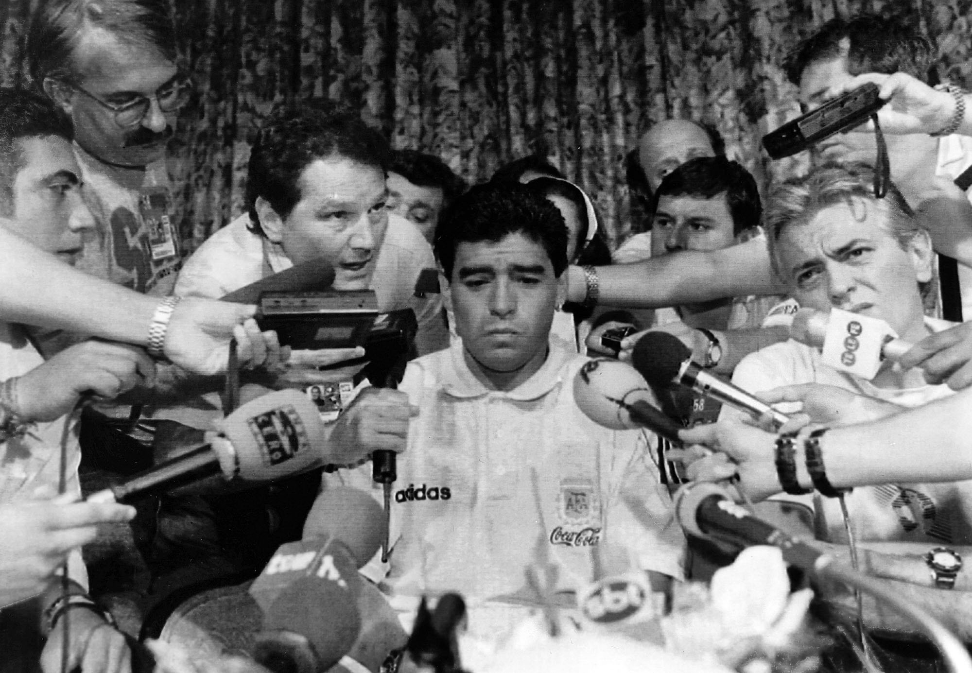 Diego Maradona na Copa do Mundo de 1994 (Foto: AP /Tim Sharp)