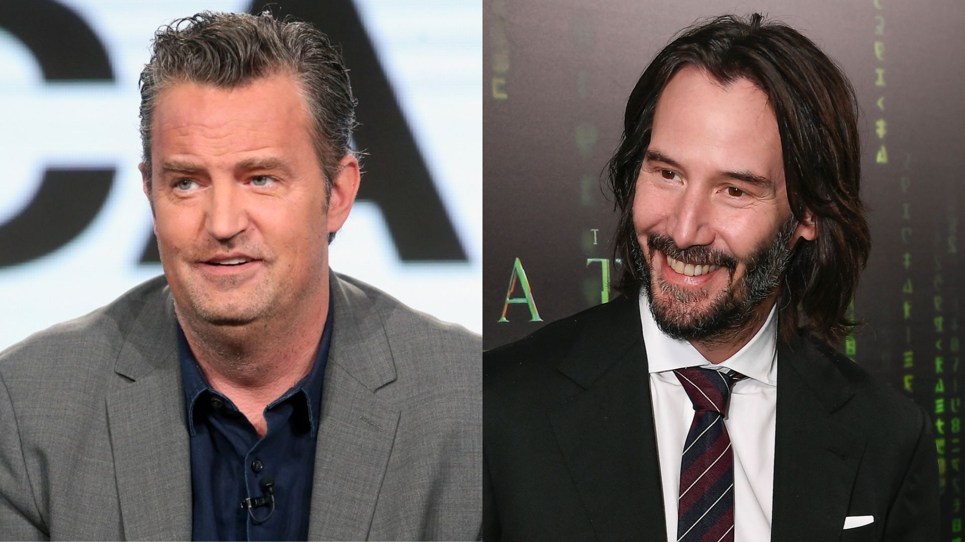 Matthew Perry (Foto: Frederick M. Brown / Getty Images) e Keanu Reeves (Foto: Steve Jennings/Getty Images)