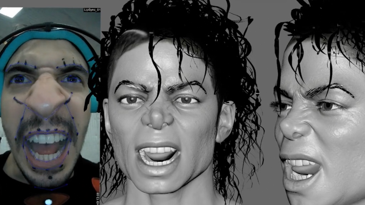 Captura de movimentos faciais para a versão 3D do clipe de "Bad", do Michael Jackson (Foto: Reprodução/Vimeo/Jim Su)
