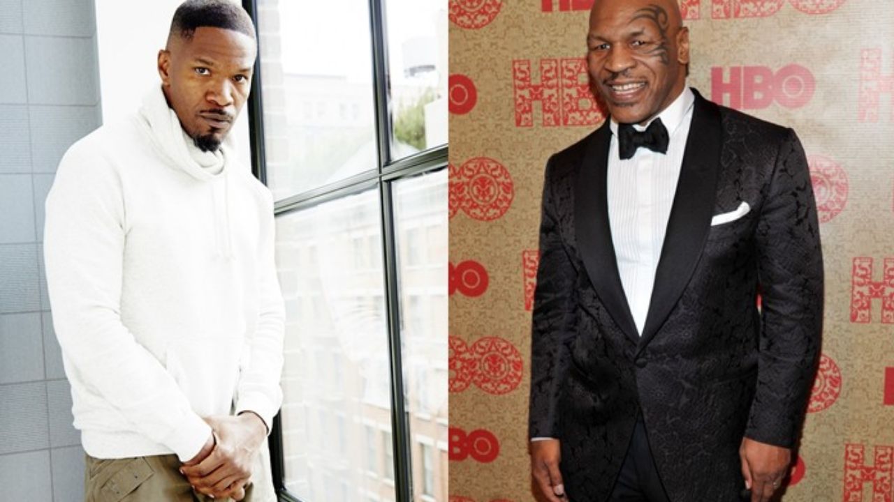 Jamie Foxx (Foto: Dan Hallman/AP) e Mike Tyson (Foto: Richard Shotwell/AP)