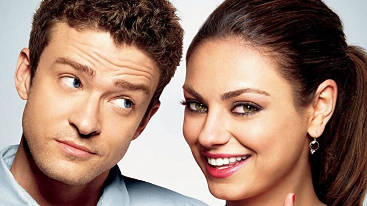 Justin Timberlake e Mila Kunis em pôster de "Amizade Colorida", de 2011 (Foto: Reprodução)