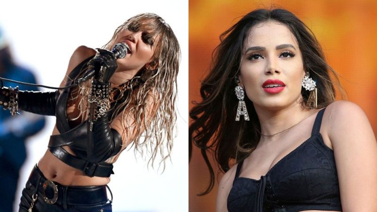 Miley Cyrus (Foto: Kevin Winter /Getty Images /iheartmedia) e Anitta (Foto: Pedro Fiúza Nur / PhotoSipa USA / AP)
