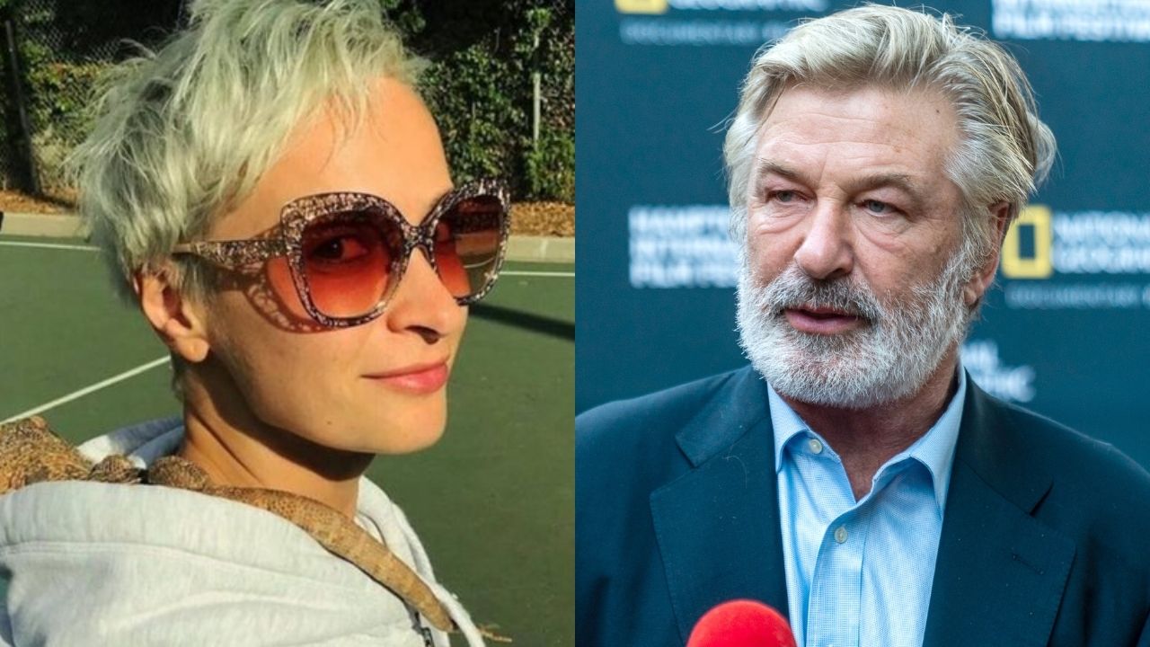 Montagem de Halyna Hutchins (Foto: Reprodução/Instagram) e Alec Bladwin (Foto: Mark Sagliocco/Getty Images for National Geographic)