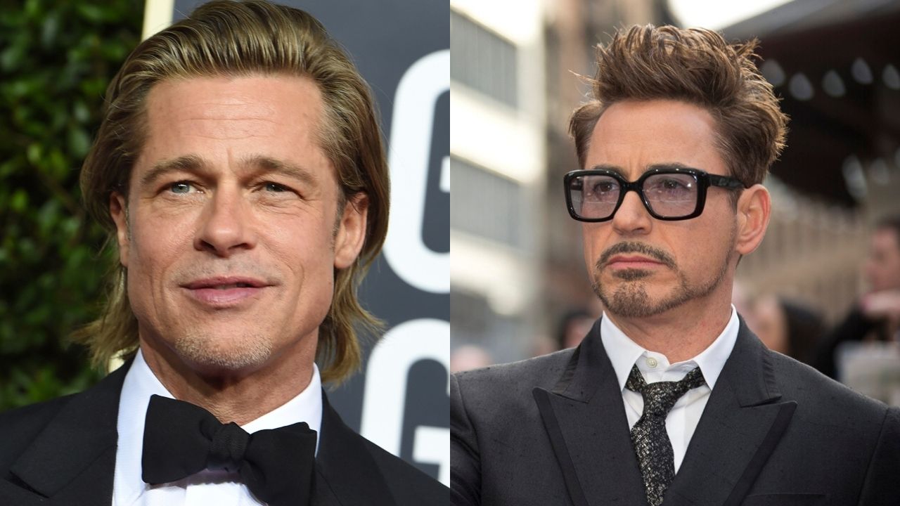 Montagem com Brad Pitt (Foto: Jordan Strauss / Invision / AP) e Robert Downey Jr. (Joel Ryan / AP)