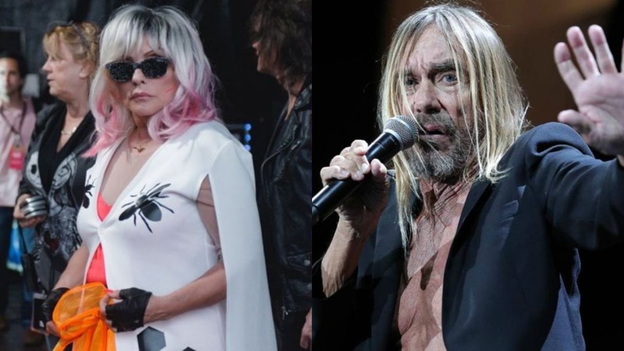 Montagem de Debbie Harry do Blondie (Foto: Fabricio Vianna) e Iggy Pop (Foto: Neilson Barnard/ Getty Images)