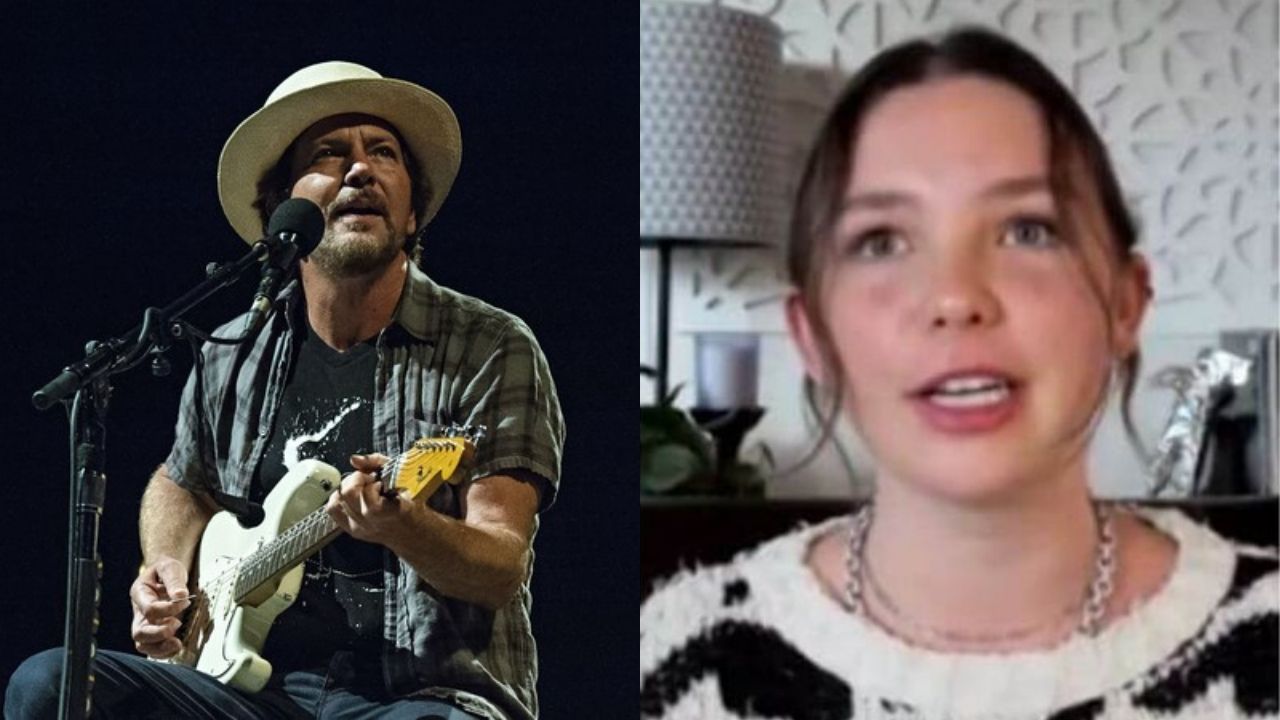 Monatagem de Eddie Vedder (Foto: Amy Harris / Invision / AP) e Lily Cornell (Foto: Reprodução/Instagram)