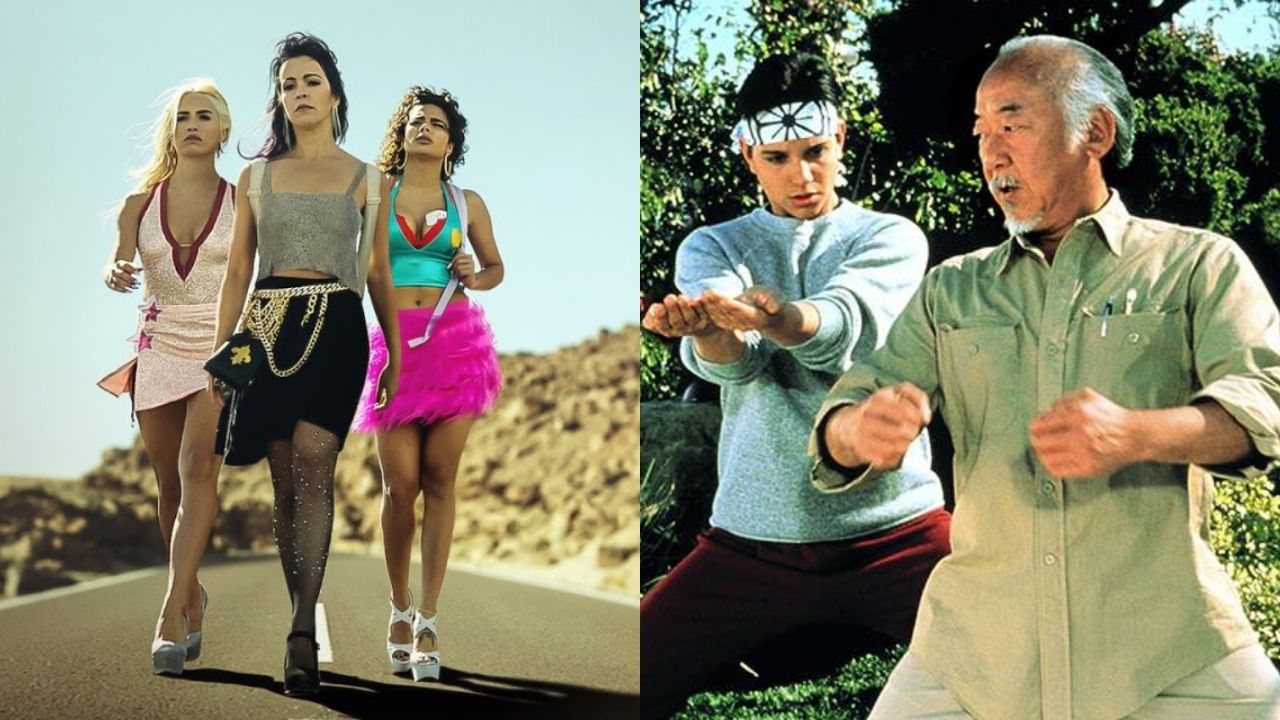 Montagem de Sky Rojo (Divulgação) e Karatê Kid (Reprodução)