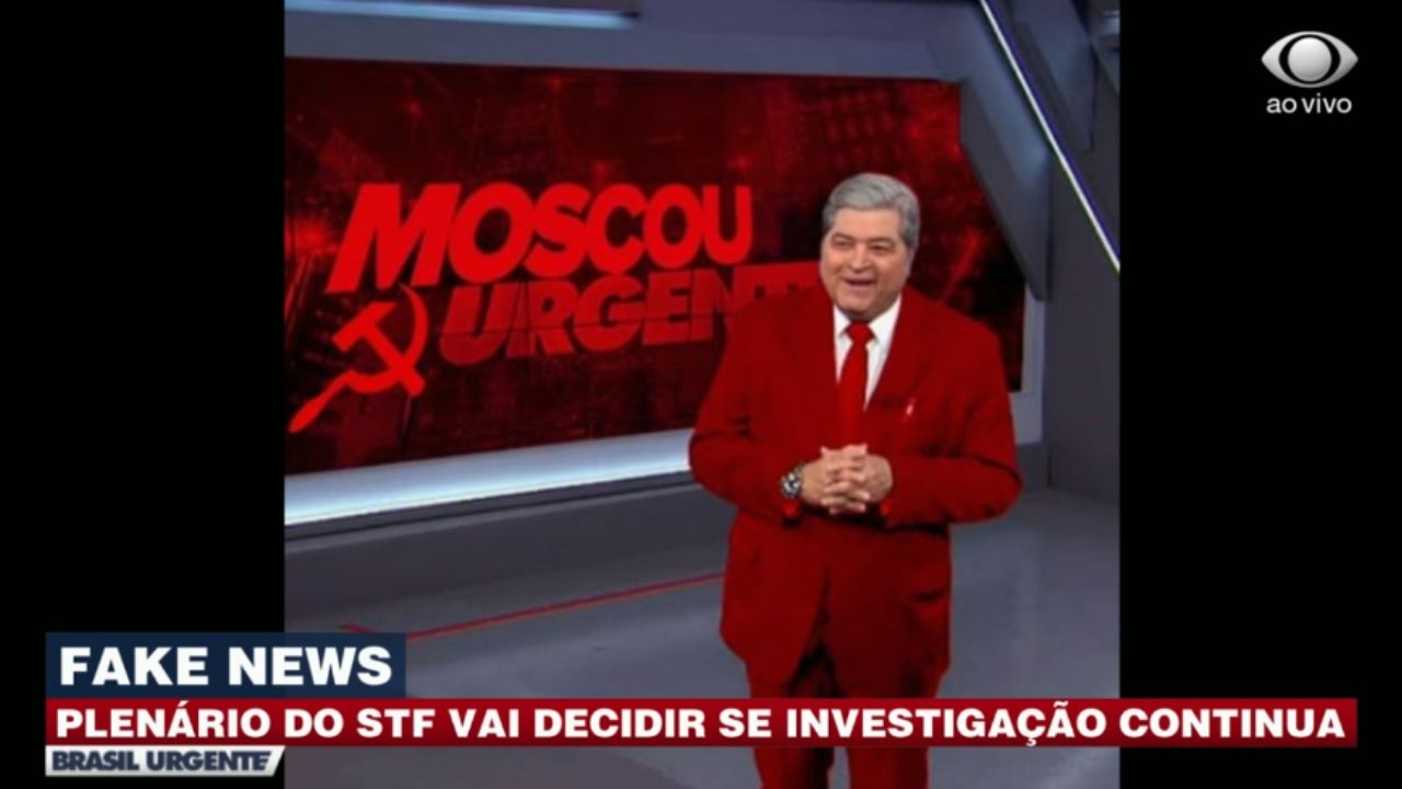 Montagem de Datena (Foto: Reprodução/Band/Twitter)