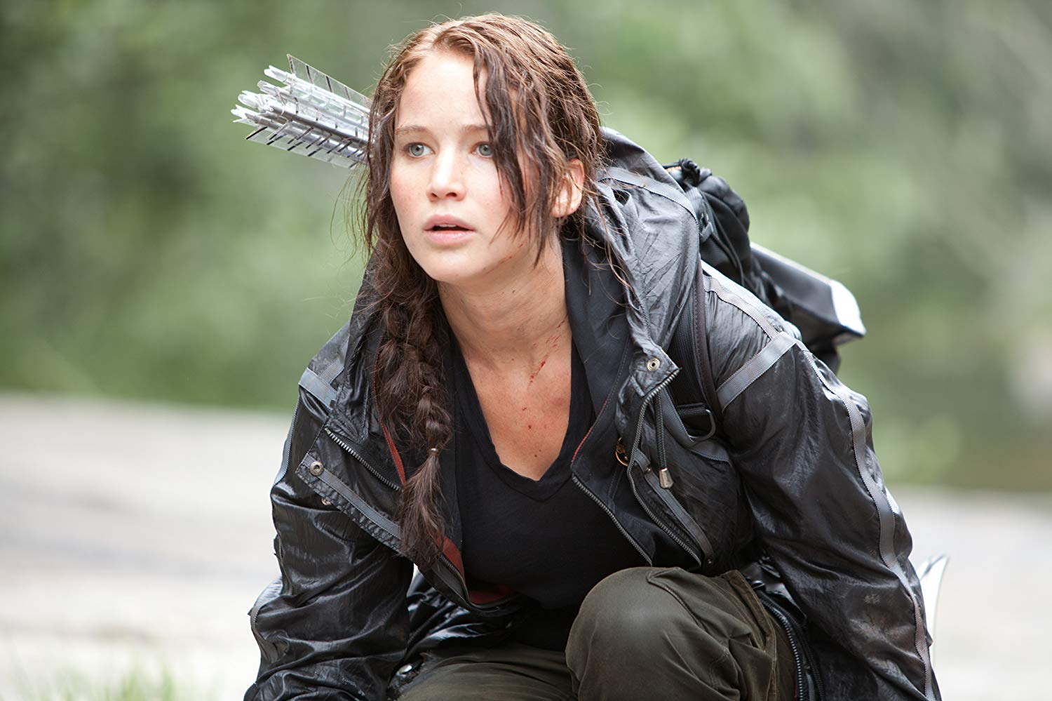 Jennifer Lawrence como Katniss Everdeen em Jogos Vorazes (2012)