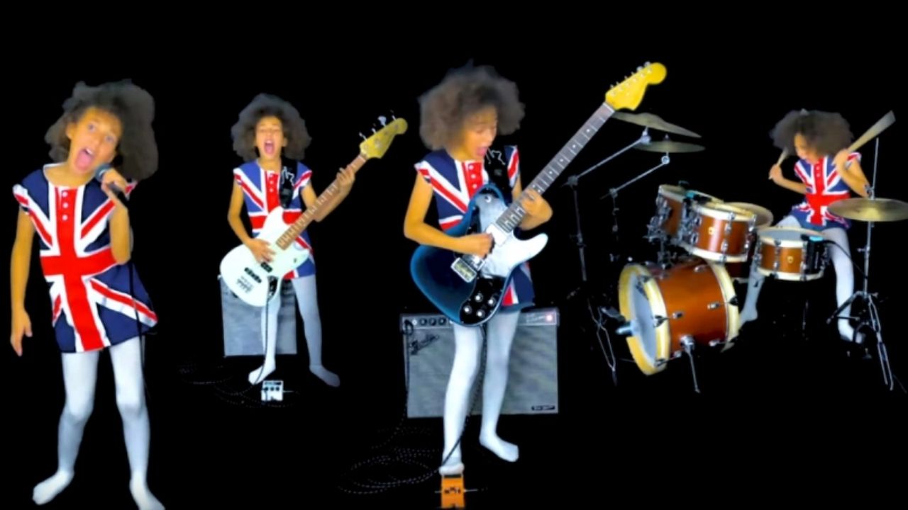 Nandi Bushell no cover de "Song 2", do Blur (Foto: Reprodução/YouTube)