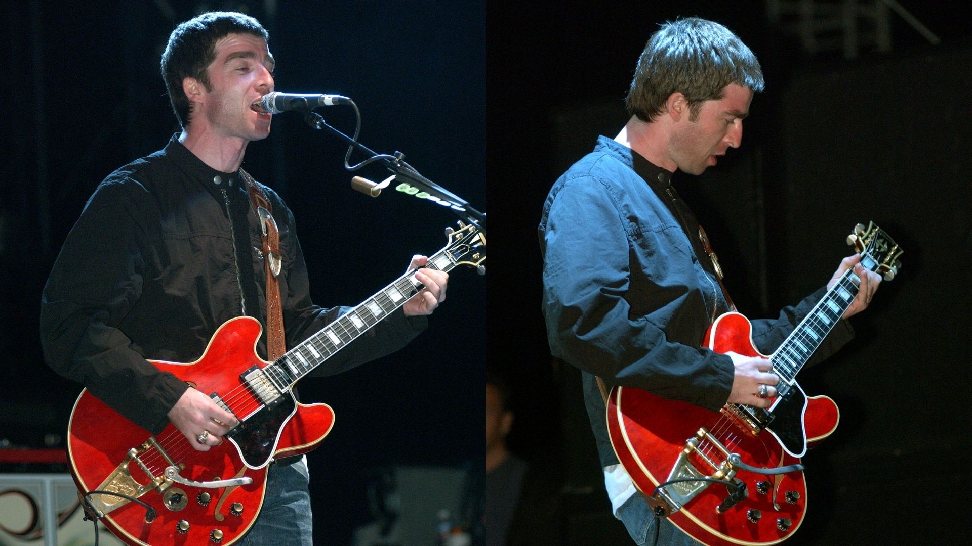 Noel Gallagher com icônica guitarra da banda (Fotos: Sebastian Artz / Getty Images)