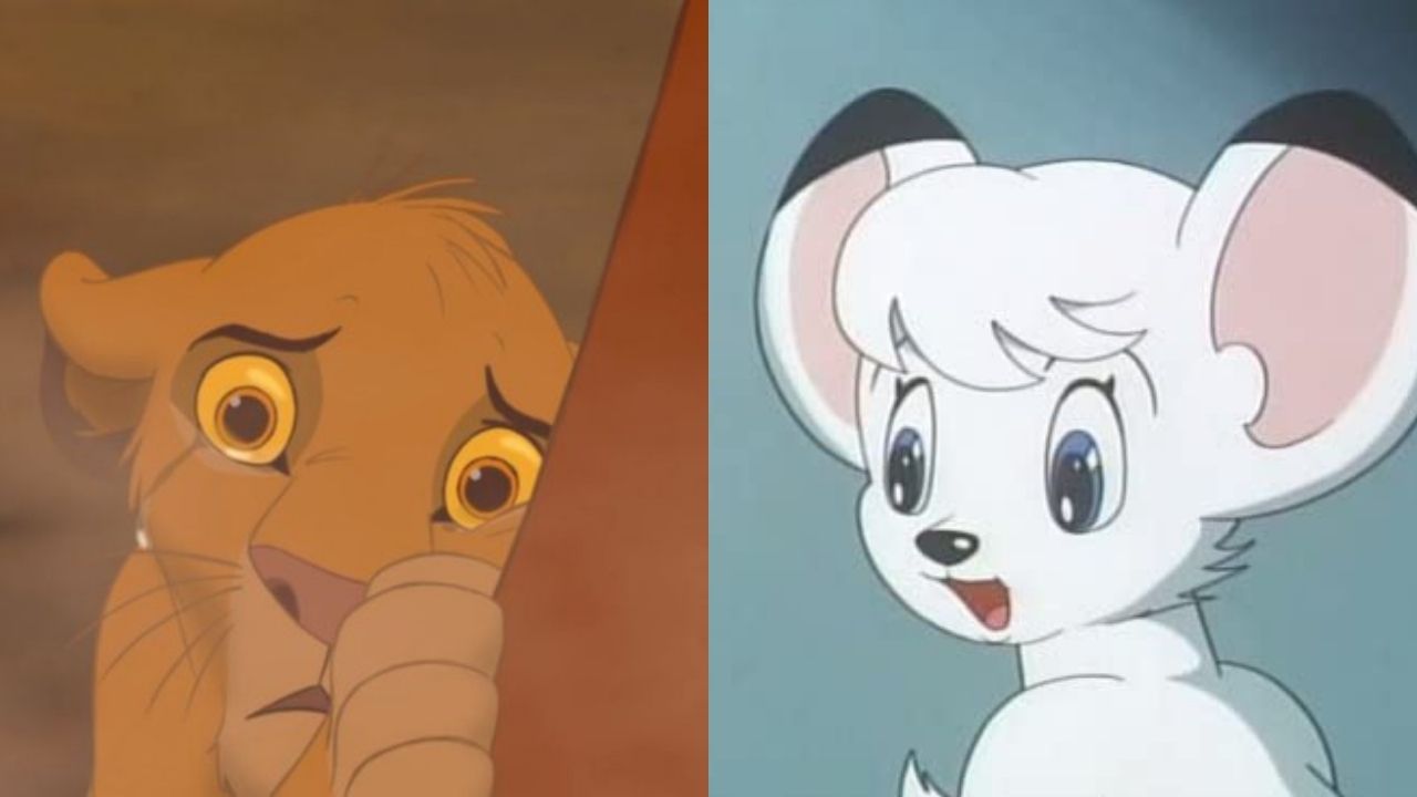 Cenas de O Rei Leão e Kimba, o Leão Branco