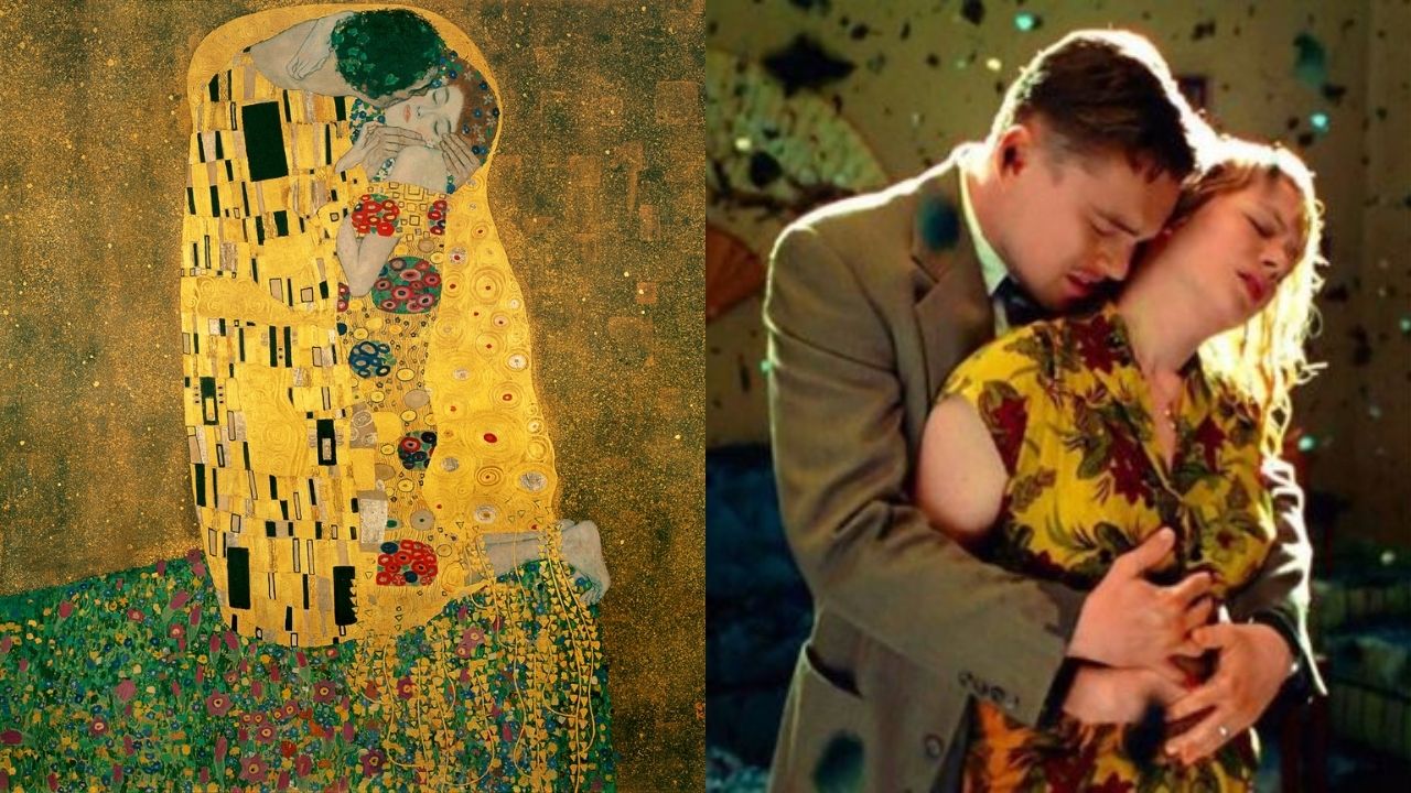 “O Beijo” de Gustav Klimt e Ilha do Medo (2010) (Fotos: Reprodução)