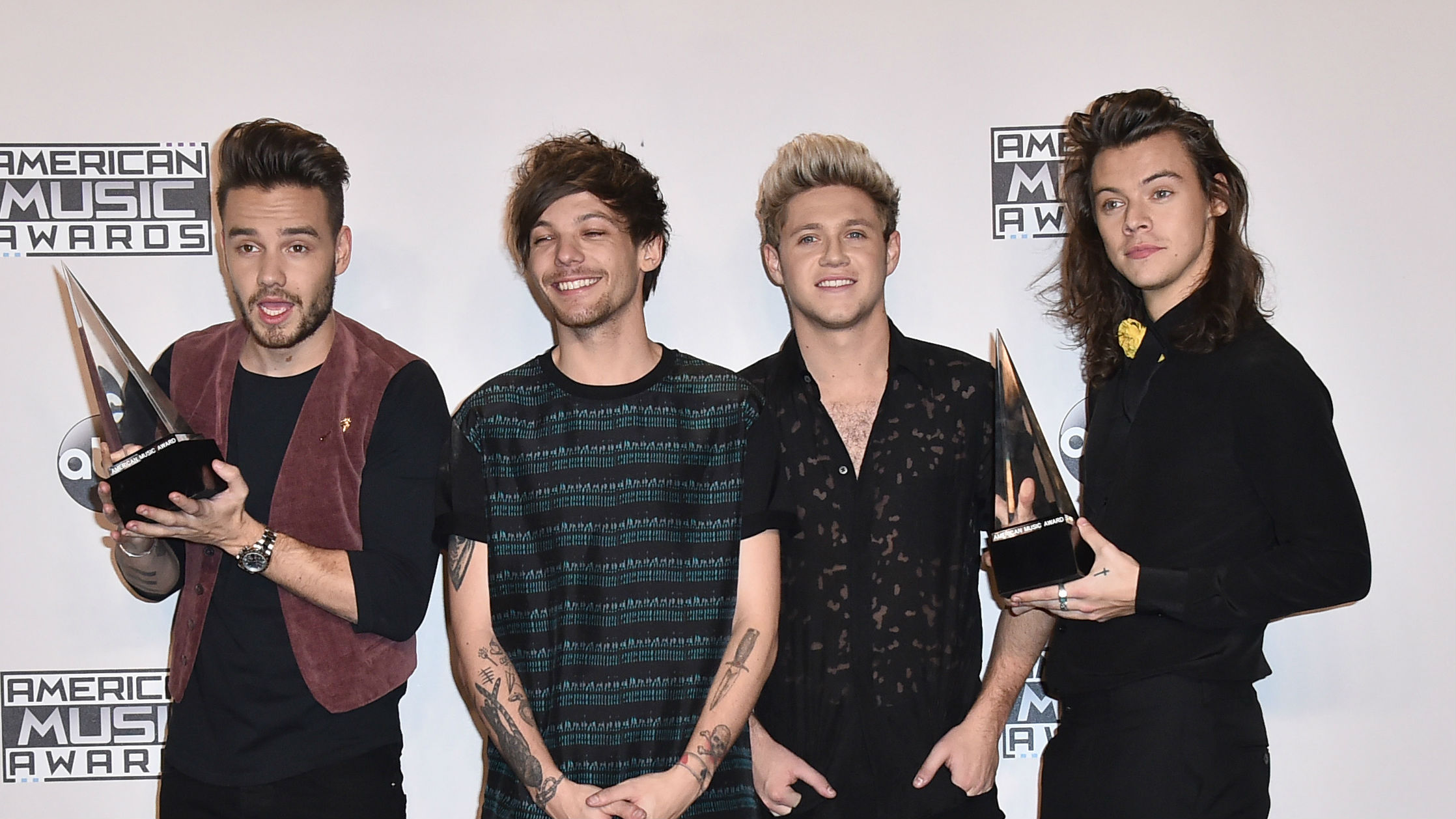 Liam Payne, Louis Tomlinson, Niall Horan e Harry Styles em 2015 (Foto: Jordan Strauss/Invision/AP)