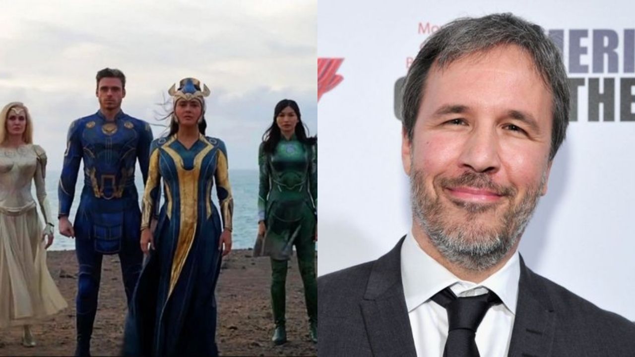 Os Eternos (Foto: Reprodução/Marvel) / Denis Villeneuve (Foto: John Sciulli / Getty Images)