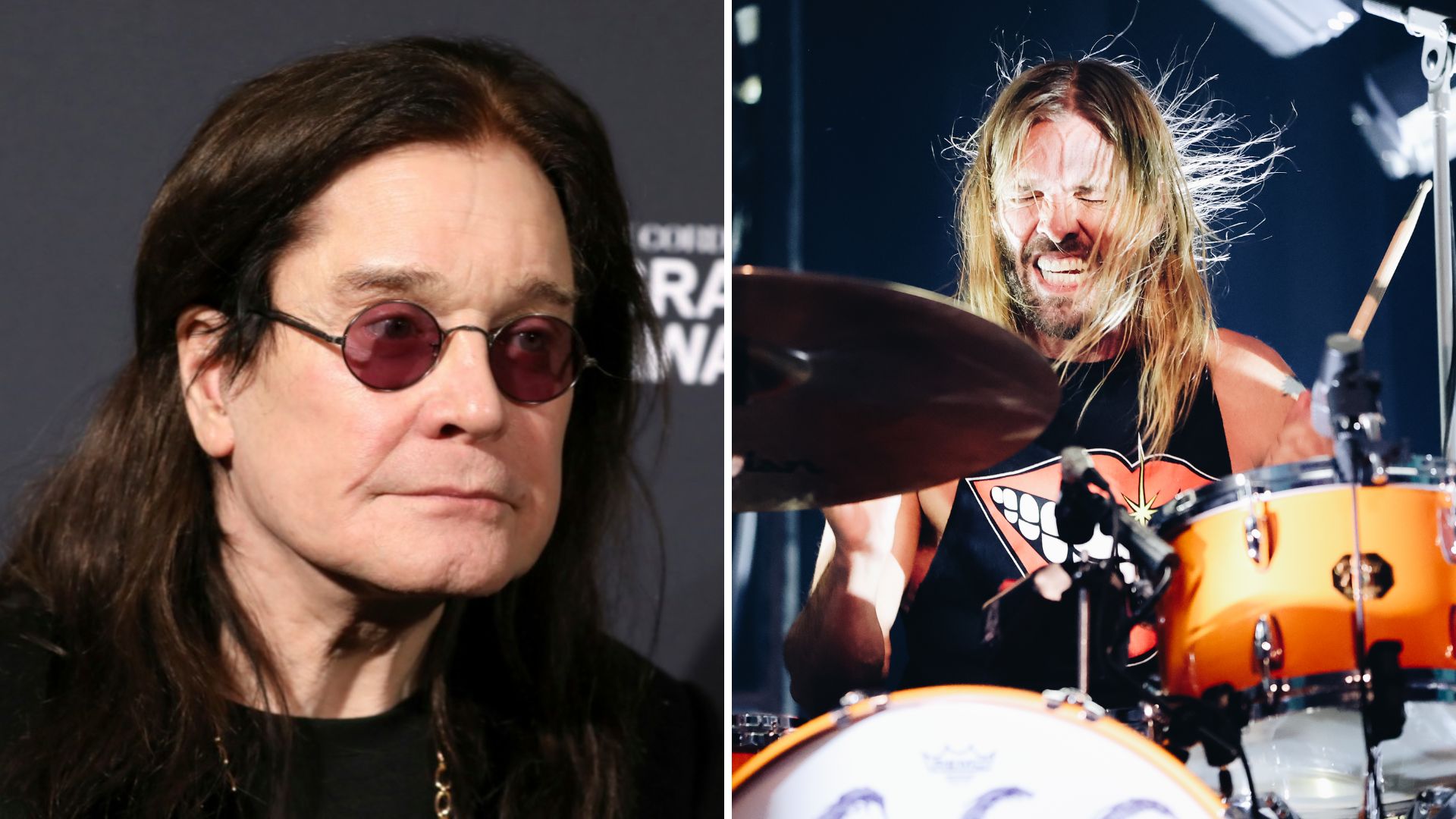 Ozzy Osbourne (Foto: AP) e Taylor Hawkins (Foto: Rich Fury/Getty Images)