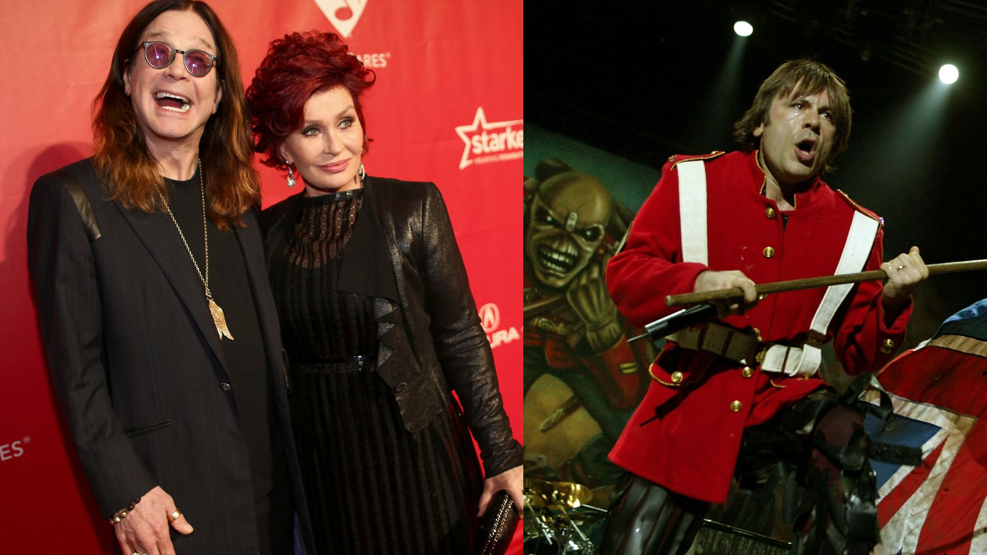 Ozzy e Sharon Osbourne (Foto: Christopher Polk / Getty Images) Bruce Dickinson (Foto: Karl Walter / Getty Images)