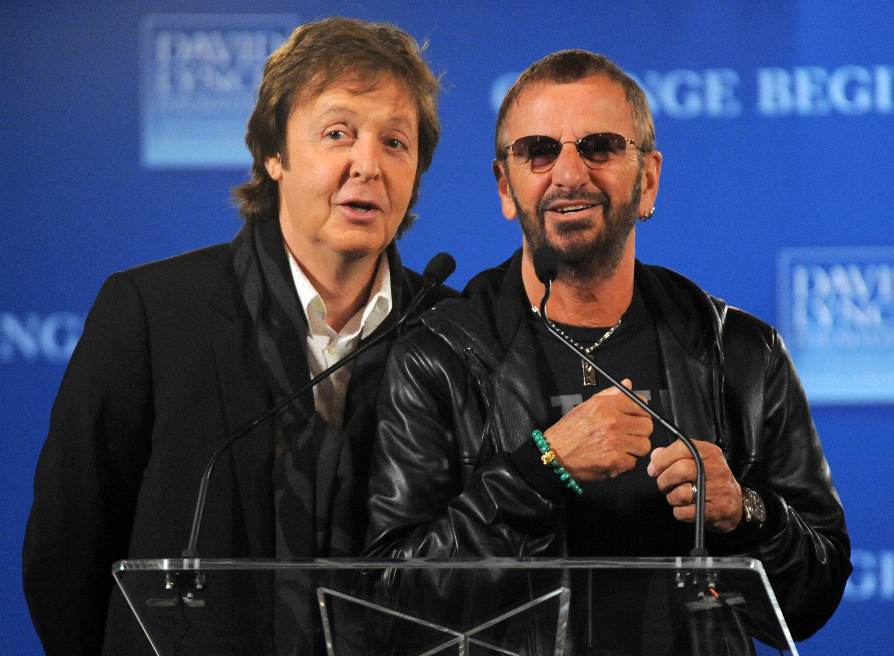 Paul McCartney e Ringo Starr (Foto:Evan Agostini/AP)