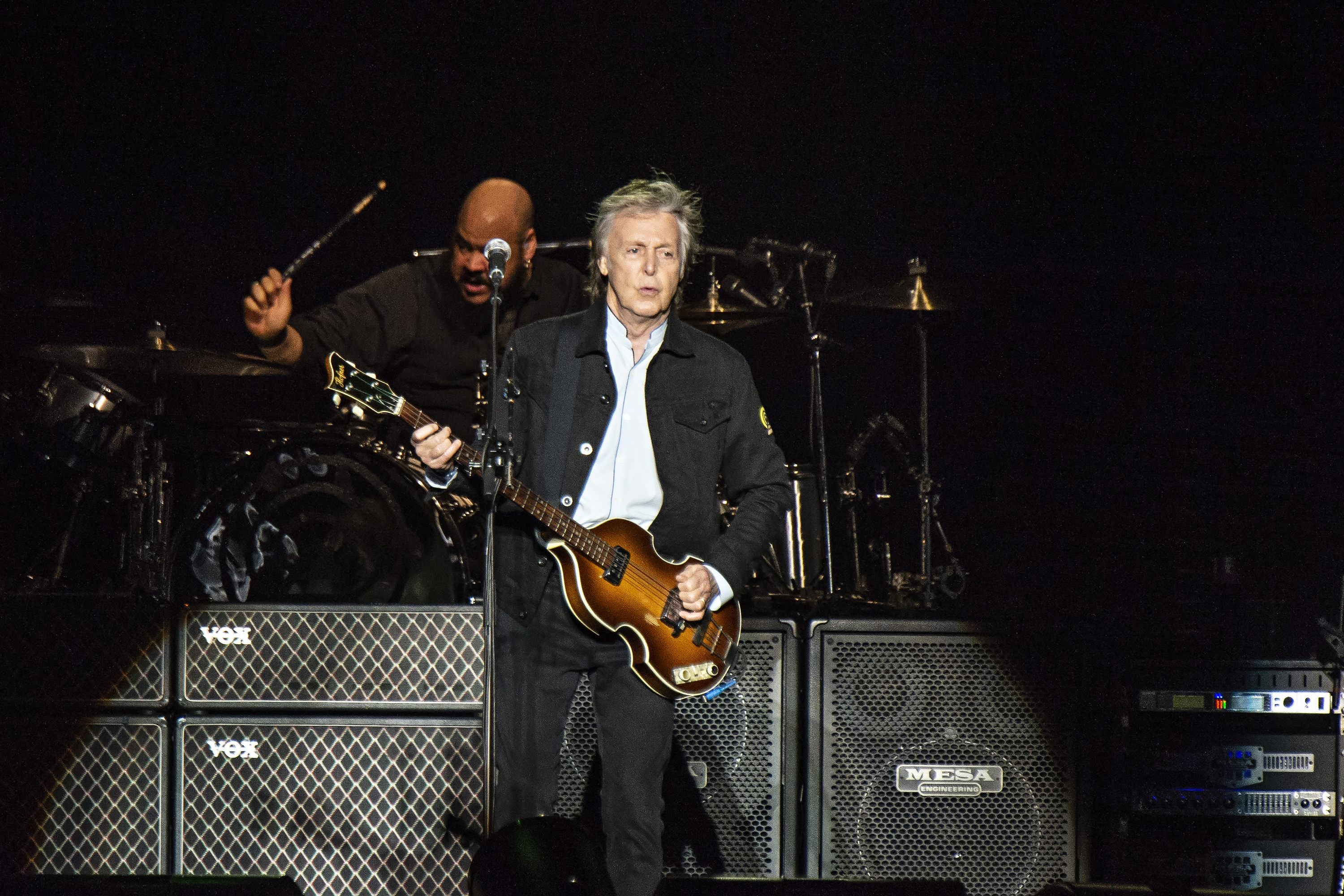 Paul McCartney durante apresentação no Austin City Limits Music Festival, no Texas, Estados Unidos (Foto: Amy Harris/Invision/AP)