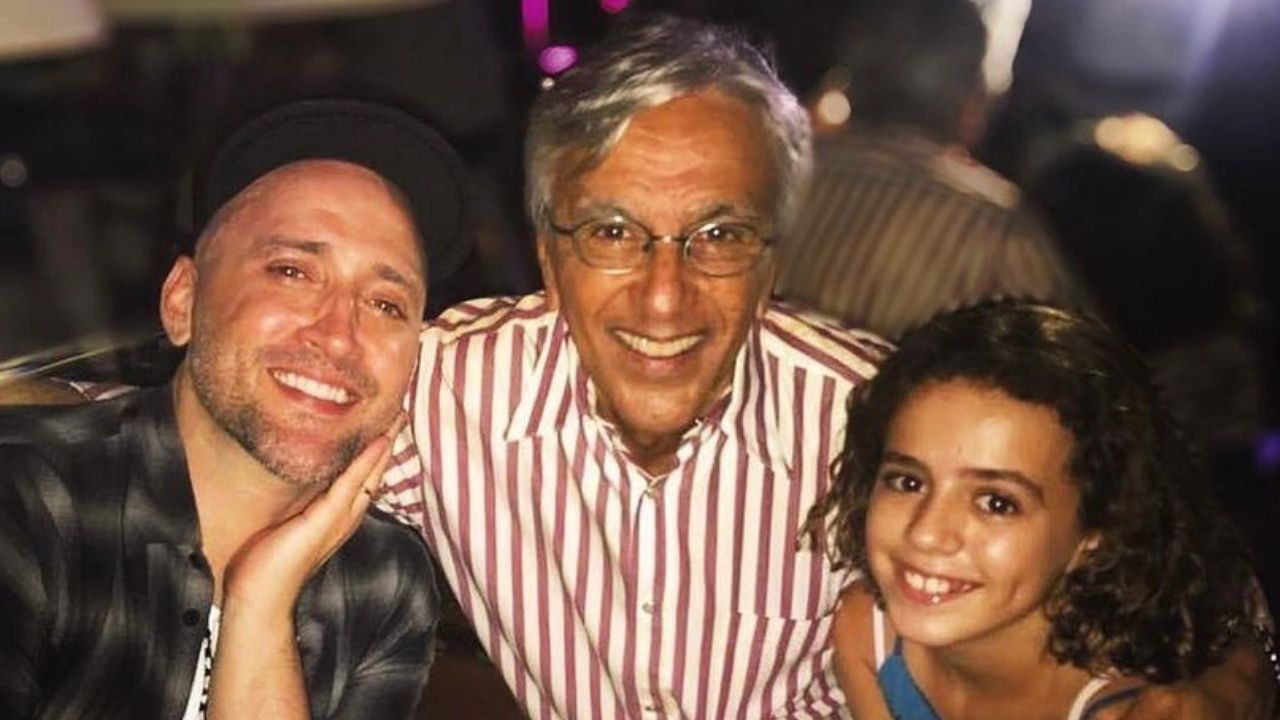 Paulo Gustavo, Caetano Veloso e Rosa, neta do cantor (Foto: reprodução/Instagram)