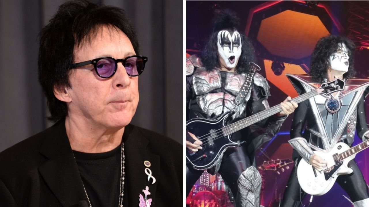 Peter Criss (Foto: Mike Pont/Getty Images for AWXI) e Gene Simmons, Thommy Thayer e Paul Stanley (Foto:Sebastian Willnow/ Picture Alliance/ DPA/AP Images)