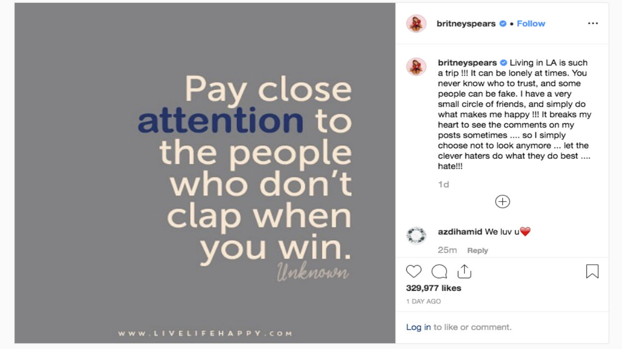 Post de Britney Spears