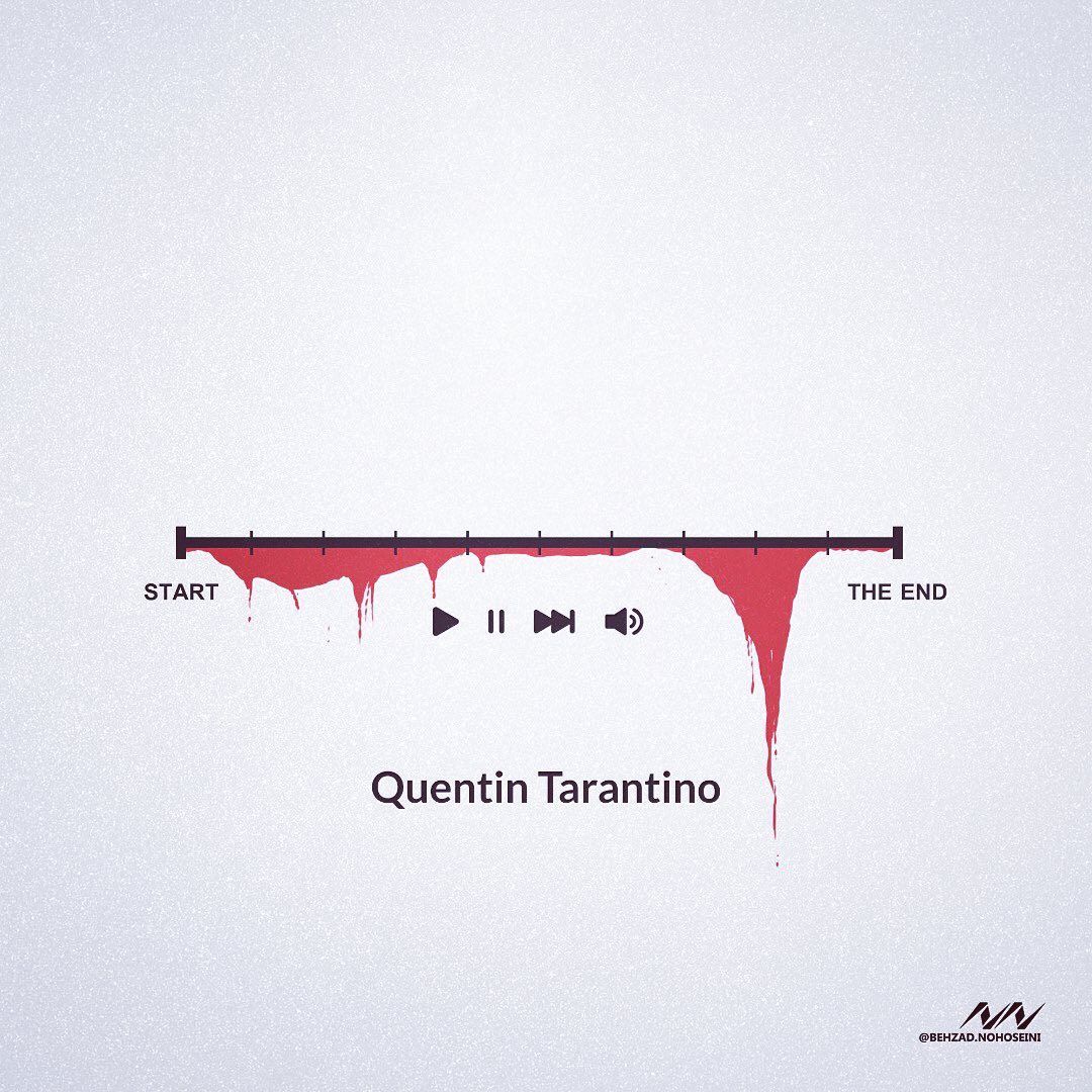 De Tarantino a Woody Allen: artista recria infográficos inspirados nas características dos cineastas
