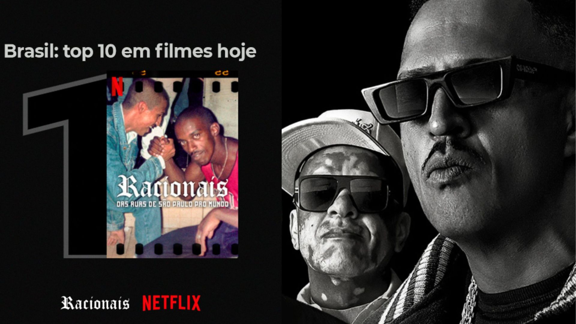 Racionais MC’s - Das Ruas de São Paulo pro Mundo: documentário chega ao Top 1 da Netflix um dia após a estreia