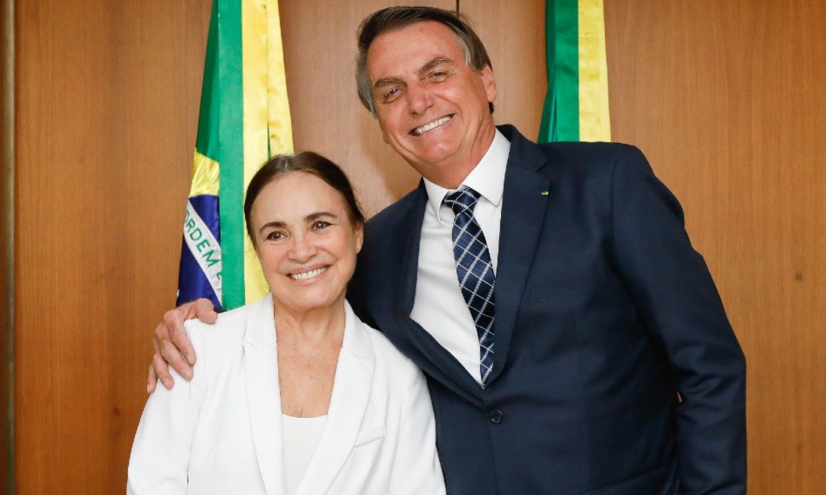 Regina Duarte, nova secretária geral da cultura, e presidente Jair Bolsonaro (Foto: Reprodução / Instagram)