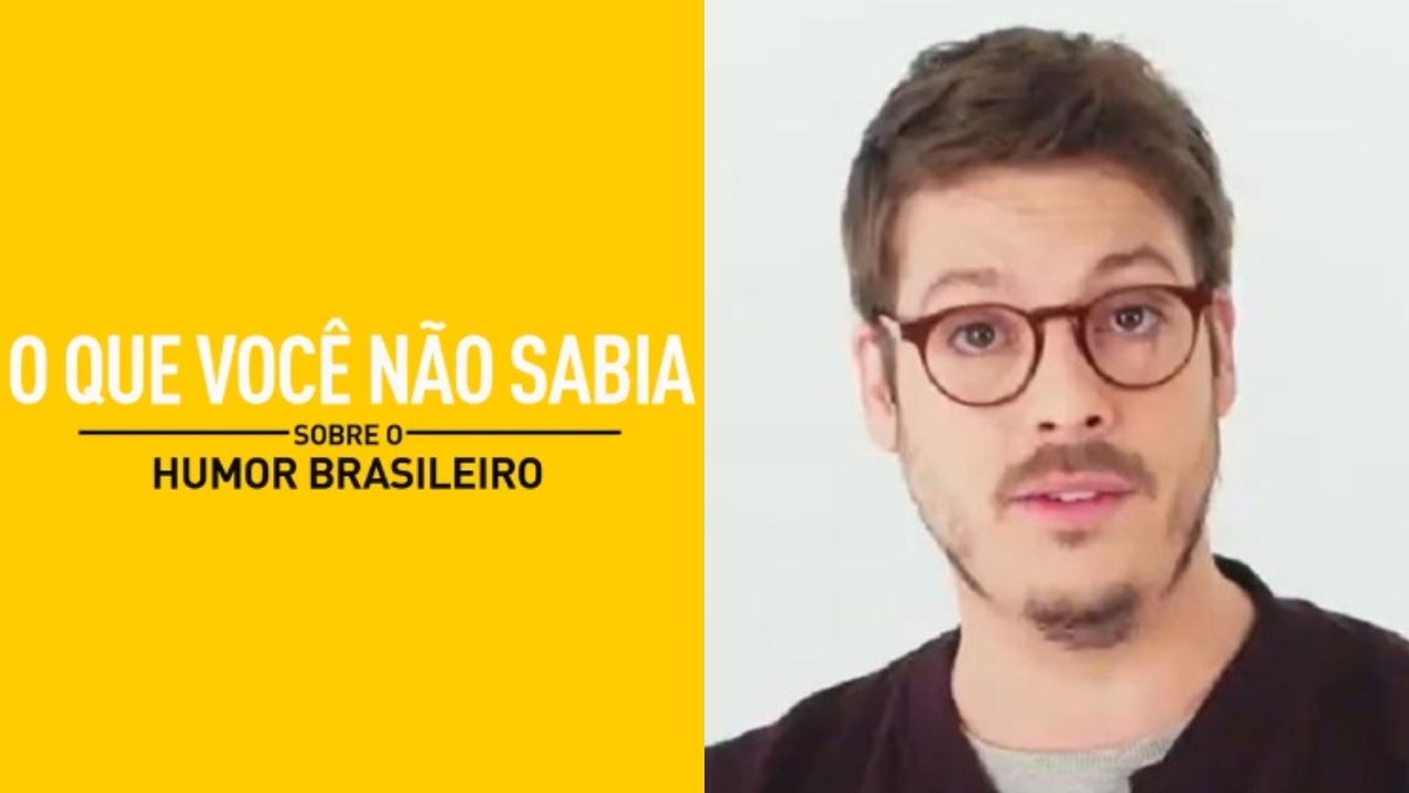 Montagem de Fábio Porchat (Foto: Reproduçao/Twitter) e série O Que Você Não Sabia Sobre o Humor (Foto: Reprodução)